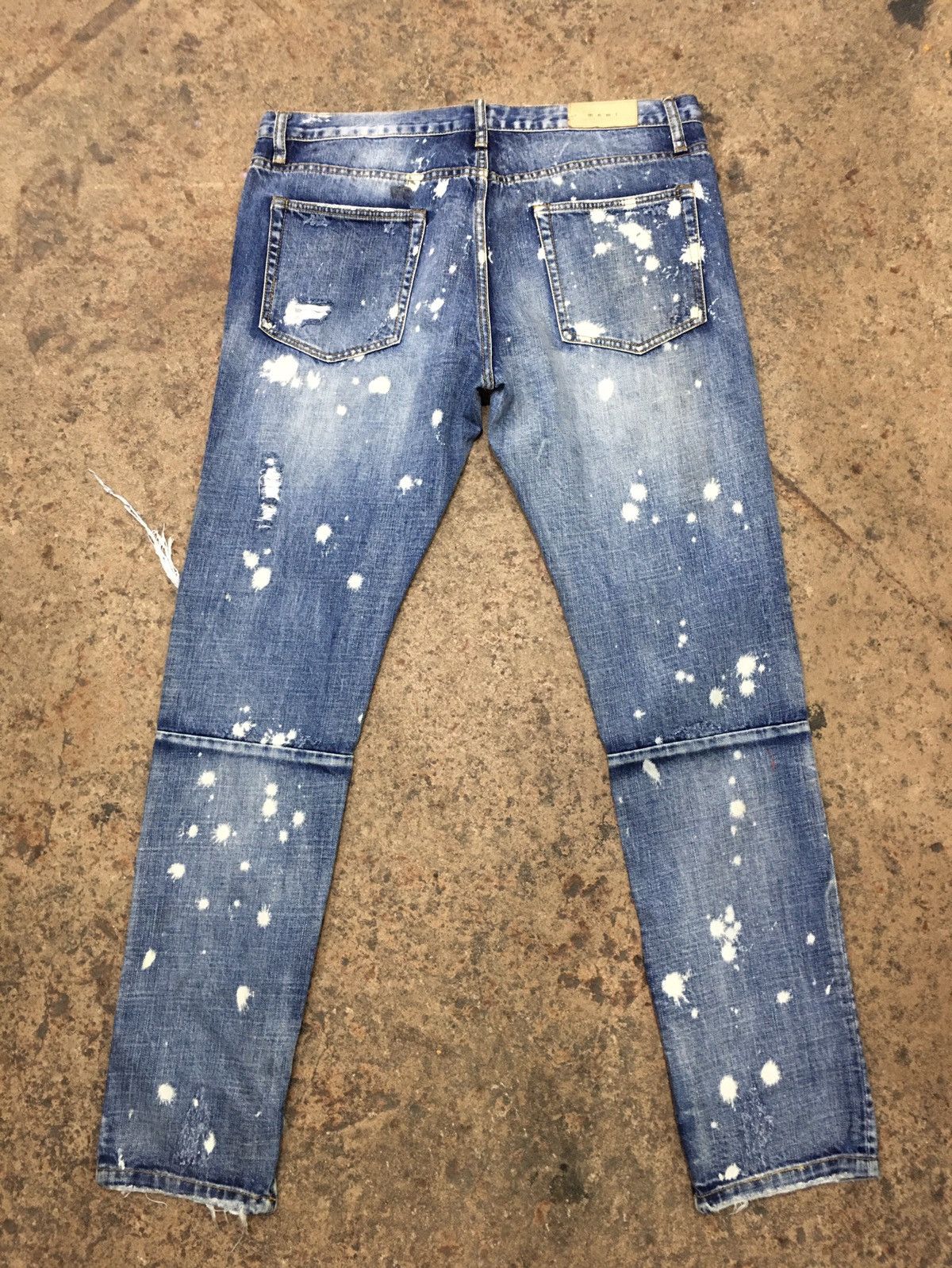 Japanese Brand × MNML SLIM MNML DISTRESSED JEANS Size US 38 / EU 54 - 2 Thumbnail
