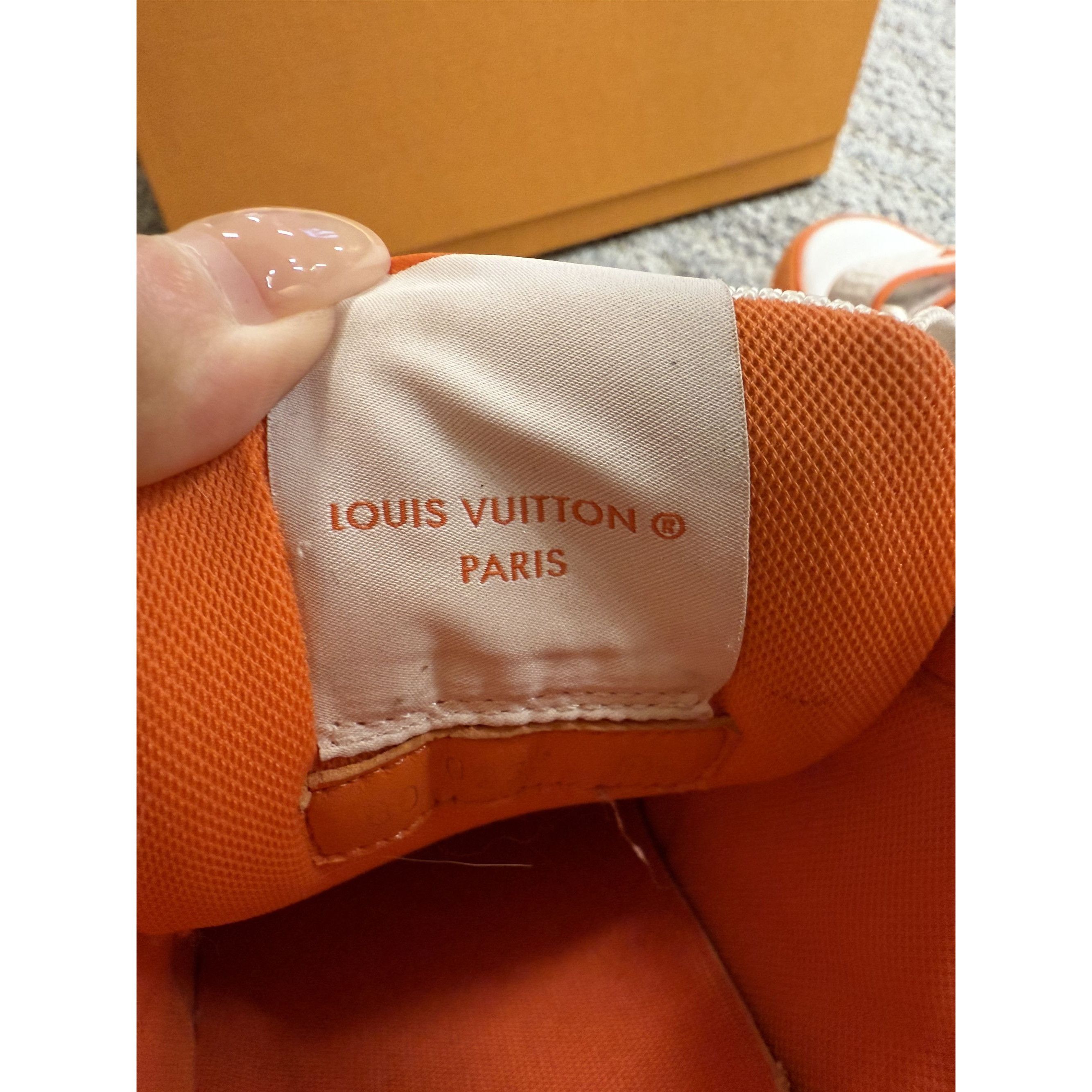 Louis Vuitton Louis Vuitton Orange & White Sneakers Size 5.5 With Box Size US 5.5 / IT 35.5 - 8 Thumbnail