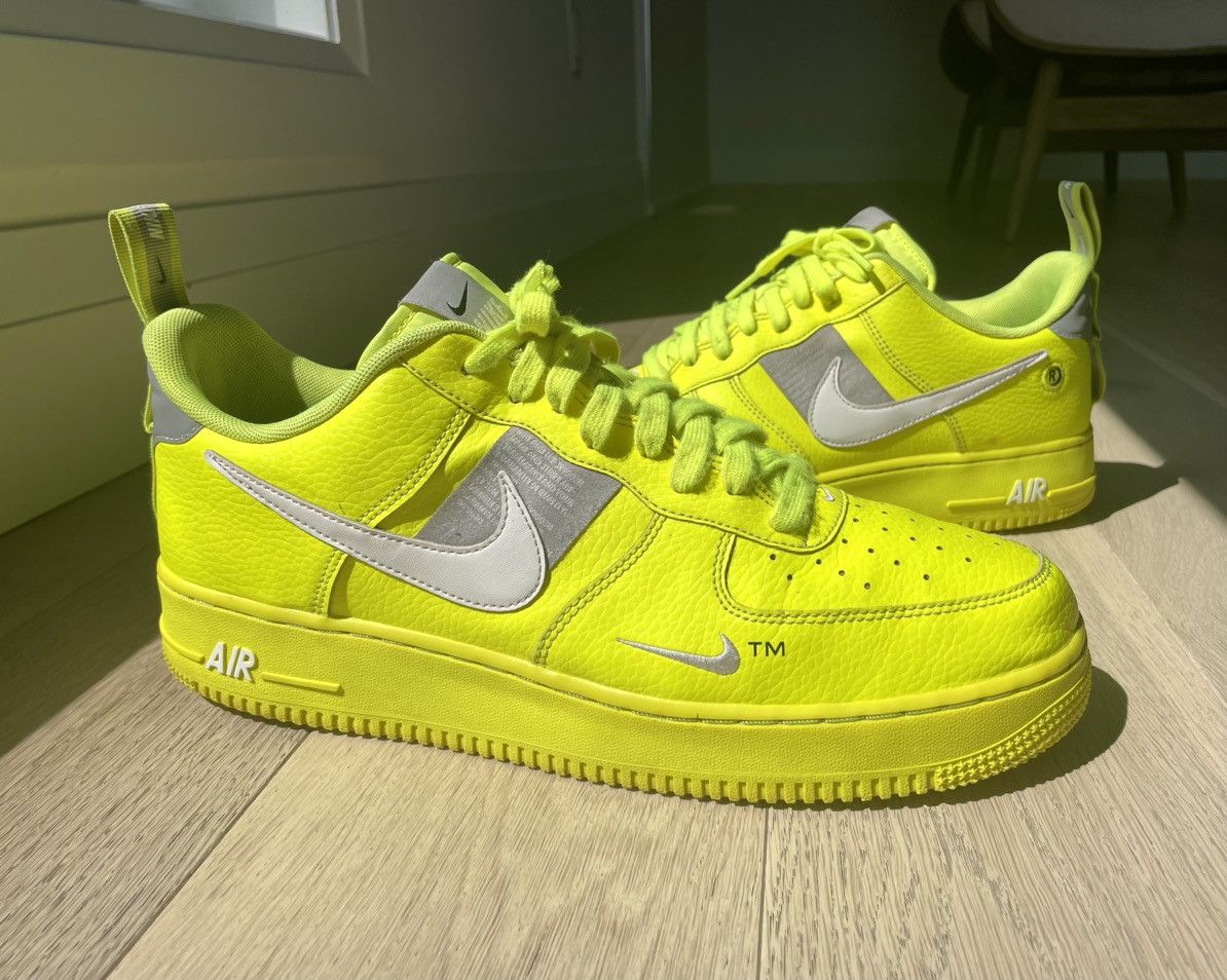 Nike Size 12 Nike Air Force 1 Low 07 LV8 Utility 2 Volt Yellow Grailed