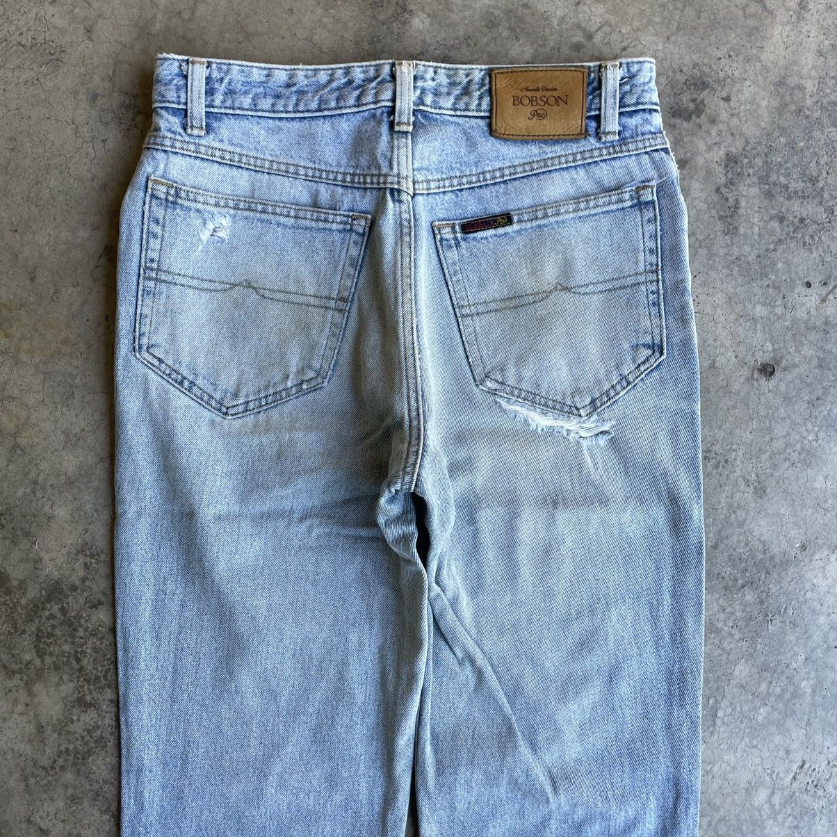 Vintage 🔥Vintage Bobson Stoned Washed Classic Distress Denim Jeans Size US 30 / EU 46 - 5 Thumbnail