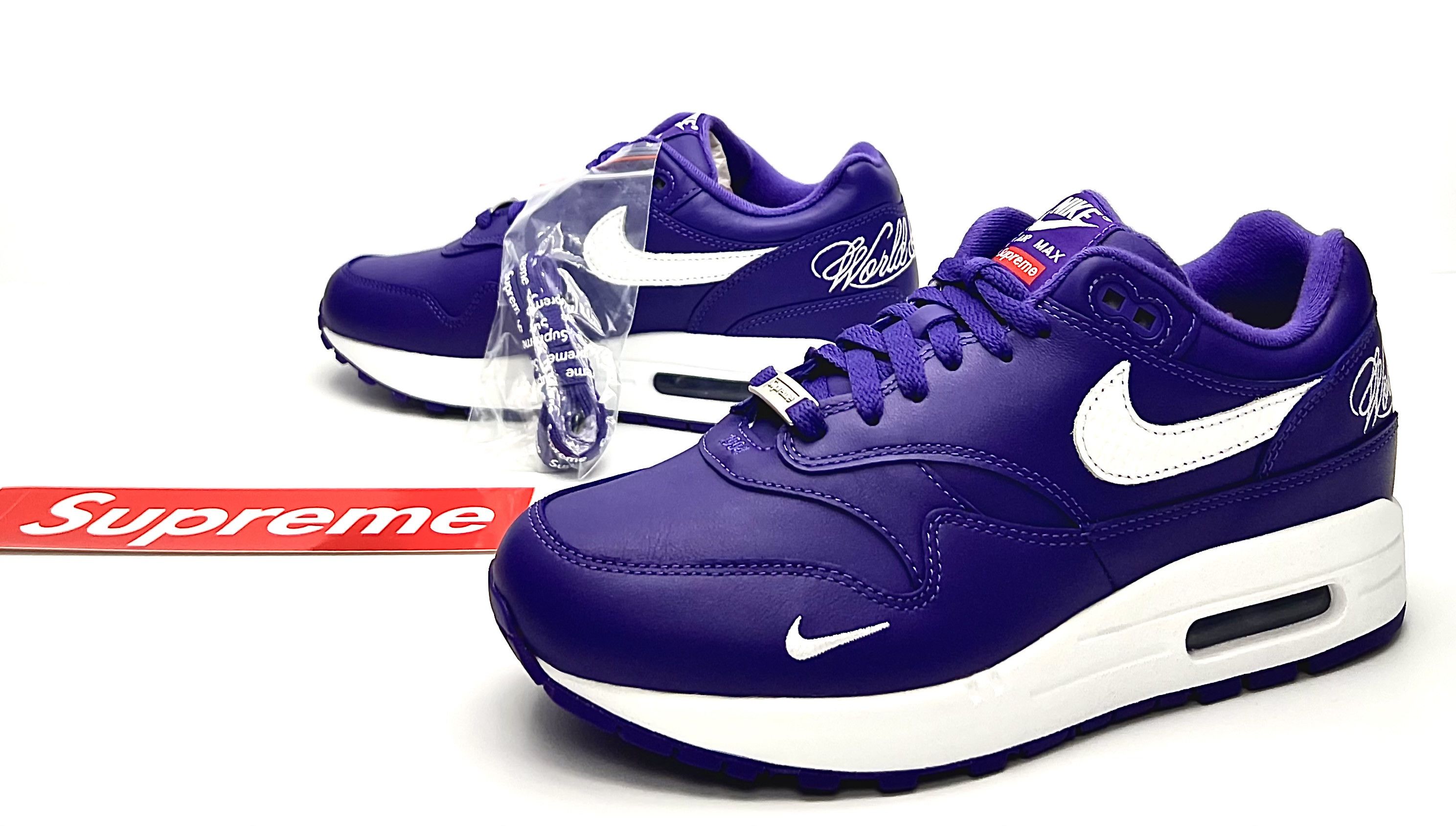 Nike × Supreme Nike Air Max 1 '87 SP x Supreme "Varsity Purple" Size US 8 / EU 41 - 2 Thumbnail
