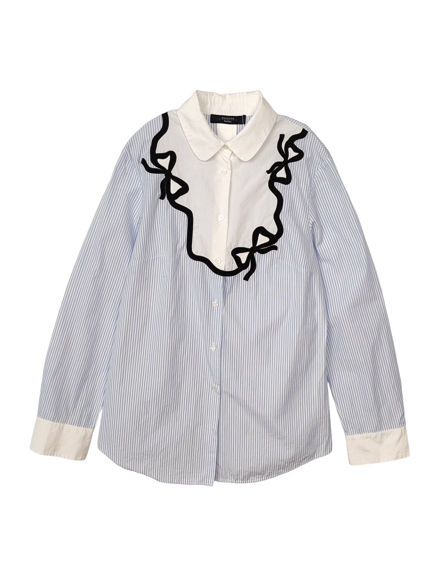 Weekend Max Mara Weekend MaxMara Striped Button Up Shirt Size M Size M / US 6-8 / IT 42-44 - 1 Thumbnail