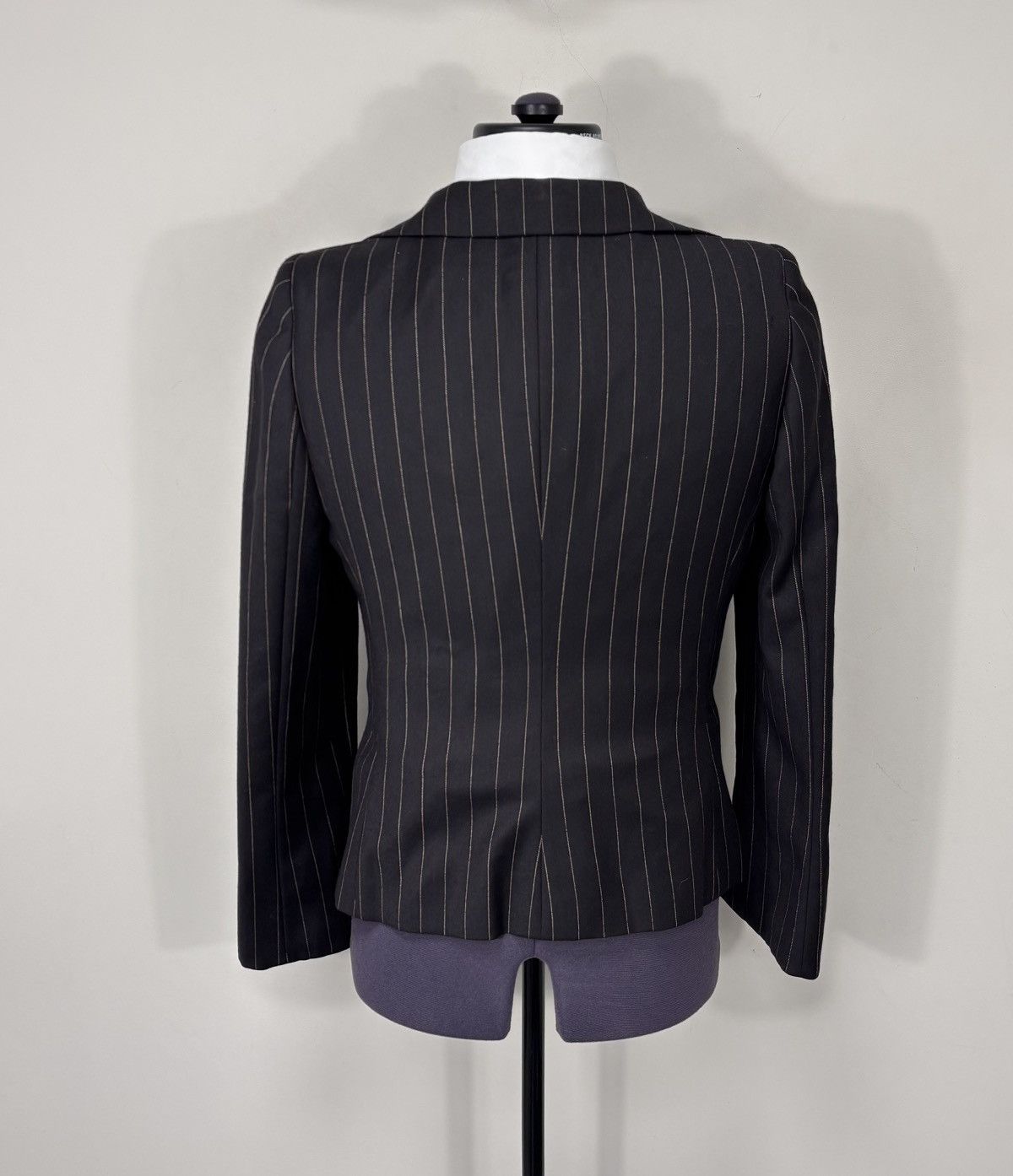 Armani Collezioni Armani Collezioni Women’s Brown Pinstripe Wool Power Suit Size L / US 10 / IT 46 - 9 Thumbnail