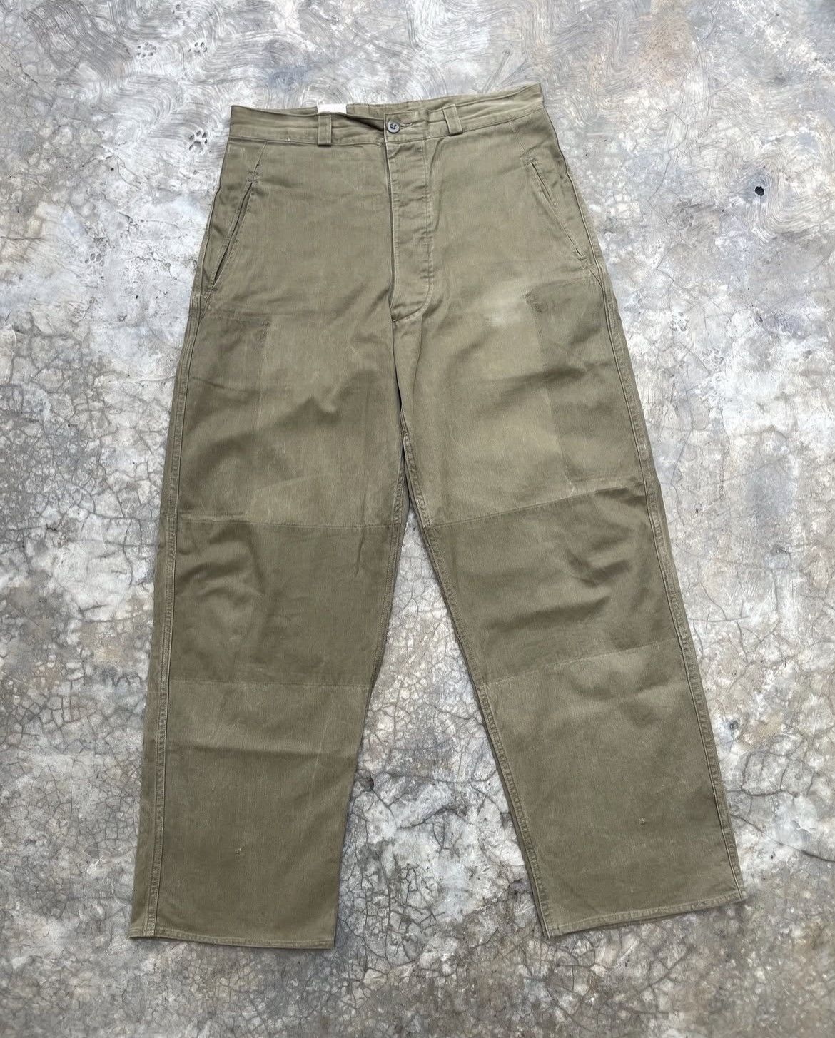 Vintage French Army Military Pants HBT Reworked Lose Pocket Size US 34 / EU 50 - 1 Thumbnail