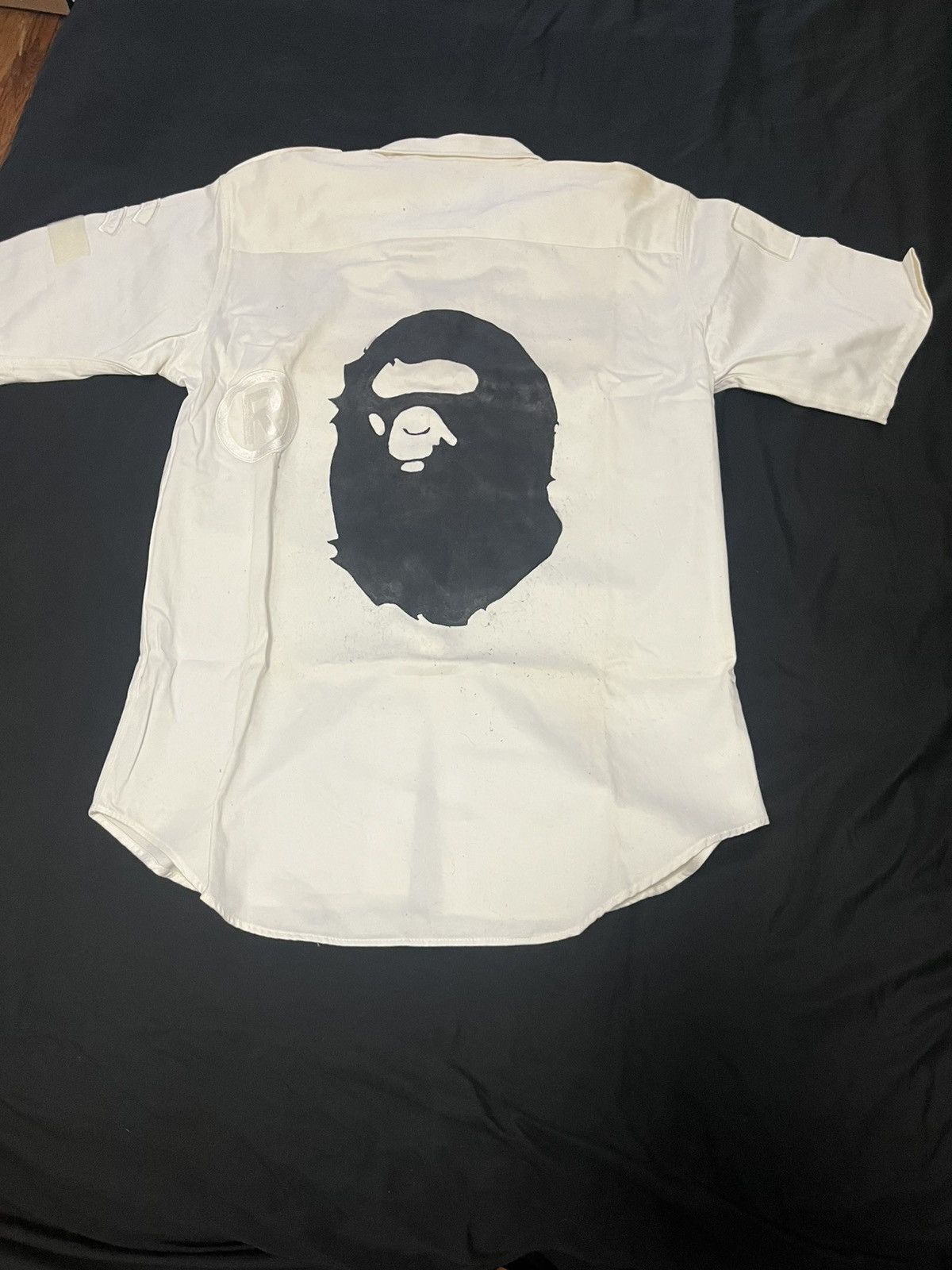 Bape Bape foot soldier white button up Size US XL / EU 56 / 4 - 10 Thumbnail