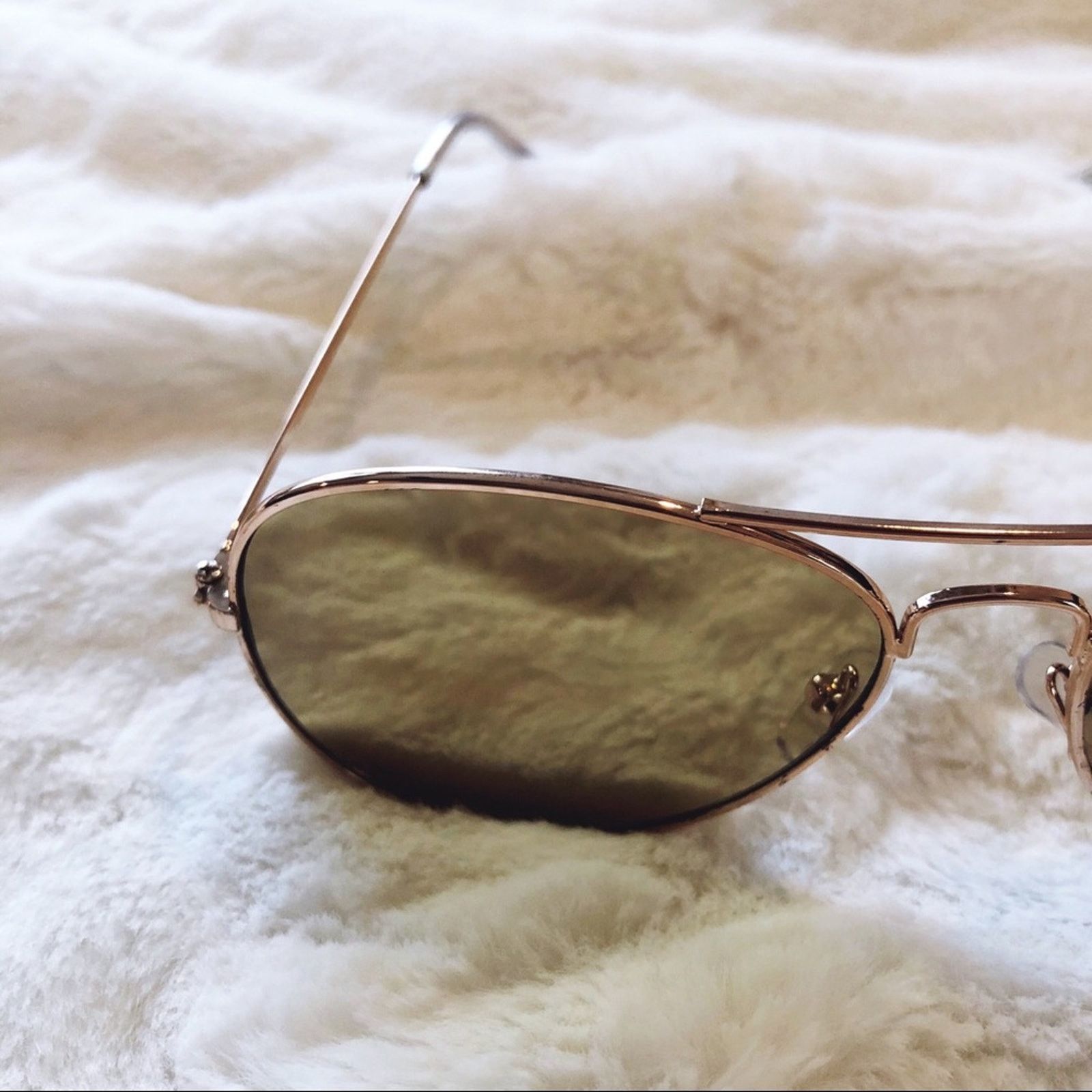 Other Georgia Light Brown Aviator Sunglasses Size ONE SIZE - 6 Thumbnail