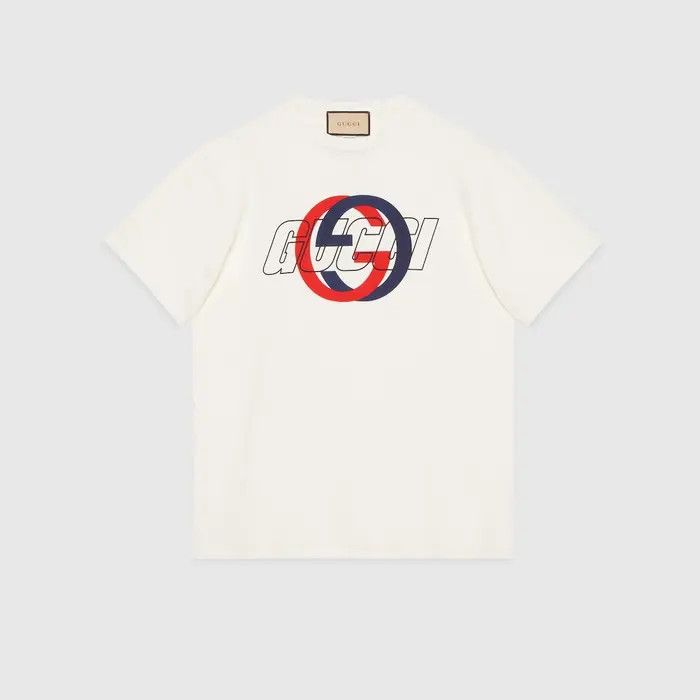 Gucci o1loc1c0226 771758 Cotton Jersey Printed T-Shirt Off White Size US L / EU 52-54 / 3 - 1 Thumbnail