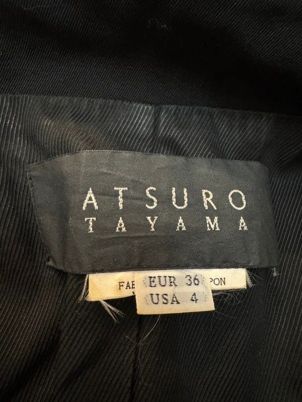 ATSURO TAYAMA Atsuro Tayama Japan Rare asymmetrical coat blazer wool 36 S Size S / US 4 / IT 40 - 11 Thumbnail
