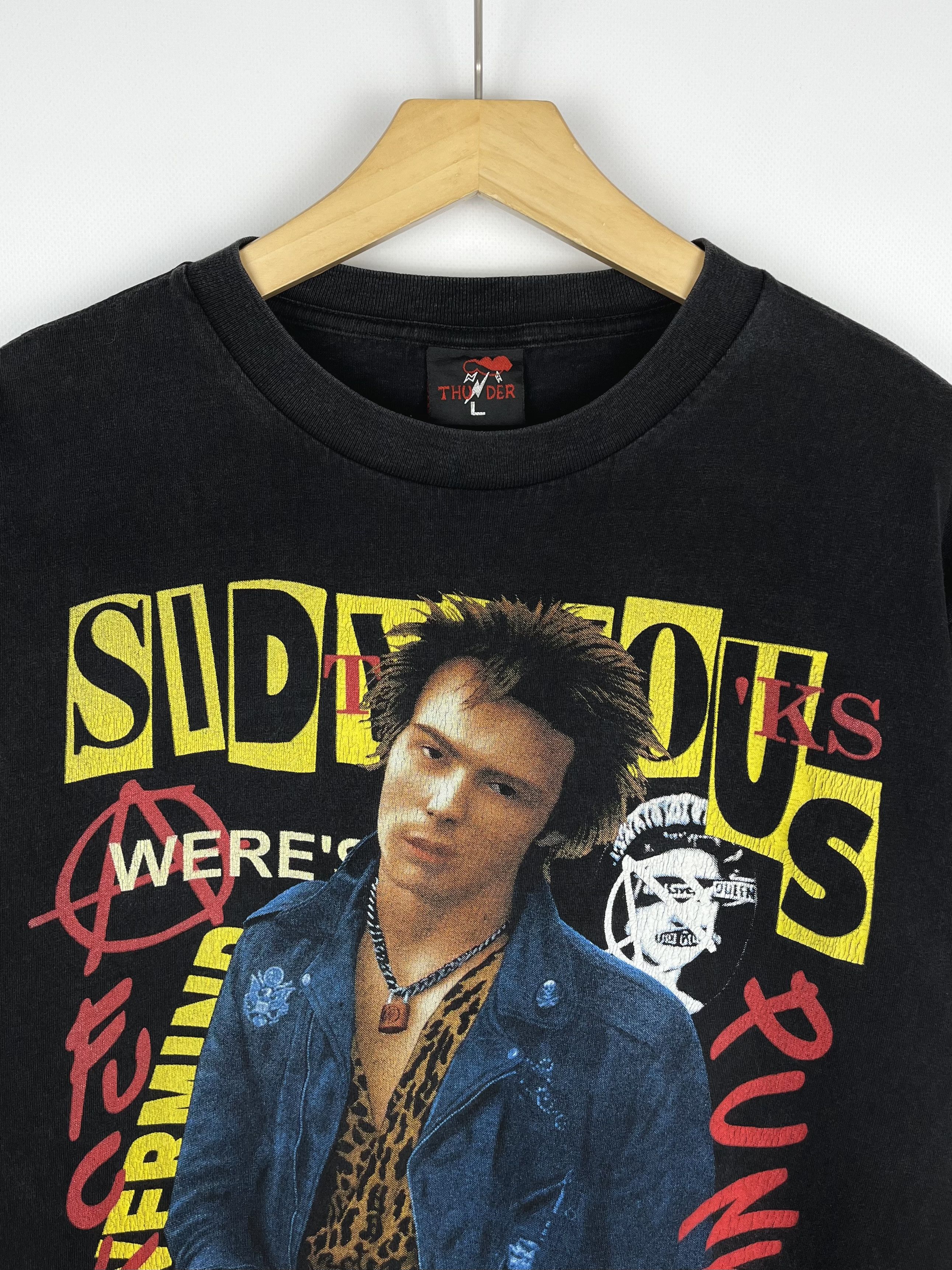 Band Tees Vintage Sid Vicious Sex Pistols Punk Longsleeve T Shirt 90’s Size US L / EU 52-54 / 3 - 7 Thumbnail