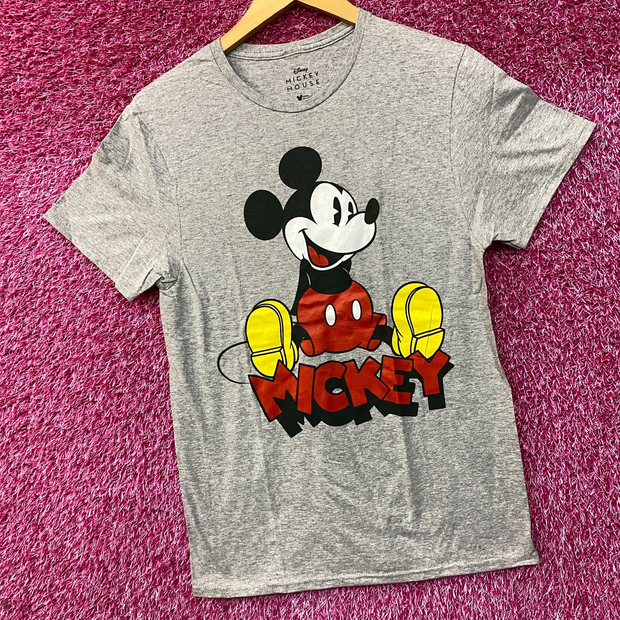 Disney Disney Mickey Mouse Sitting Graphic Print Gray T-Shirt small Size US S / EU 44-46 / 1 - 3 Thumbnail