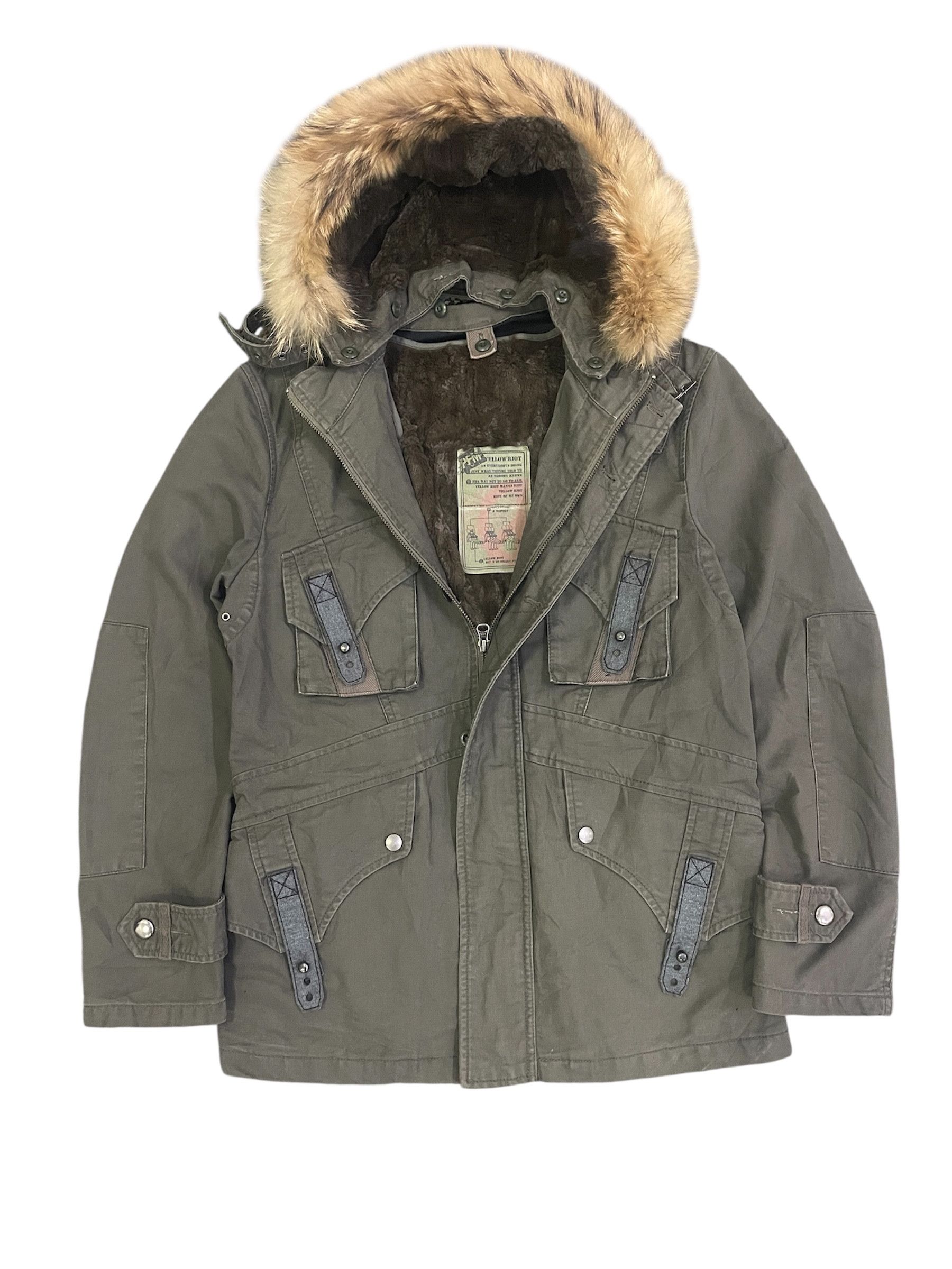 PPFM PPFM Fur Hood Military Parka Jacket Olive Green Size M Coat Size US M / EU 48-50 / 2 - 2 Thumbnail
