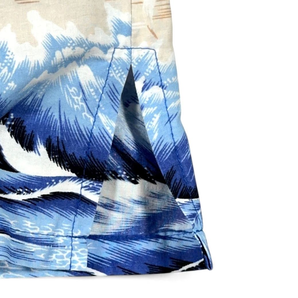 ALOHAS VINTAGE Go Hawaii Hawaiian Shirt Adult XL Blue Parrot Beach 80s Aloha Surf Button-Up Short Sleeve Pocketed Cotton Mens Size US L / EU 52-54 / 3 - 6 Thumbnail
