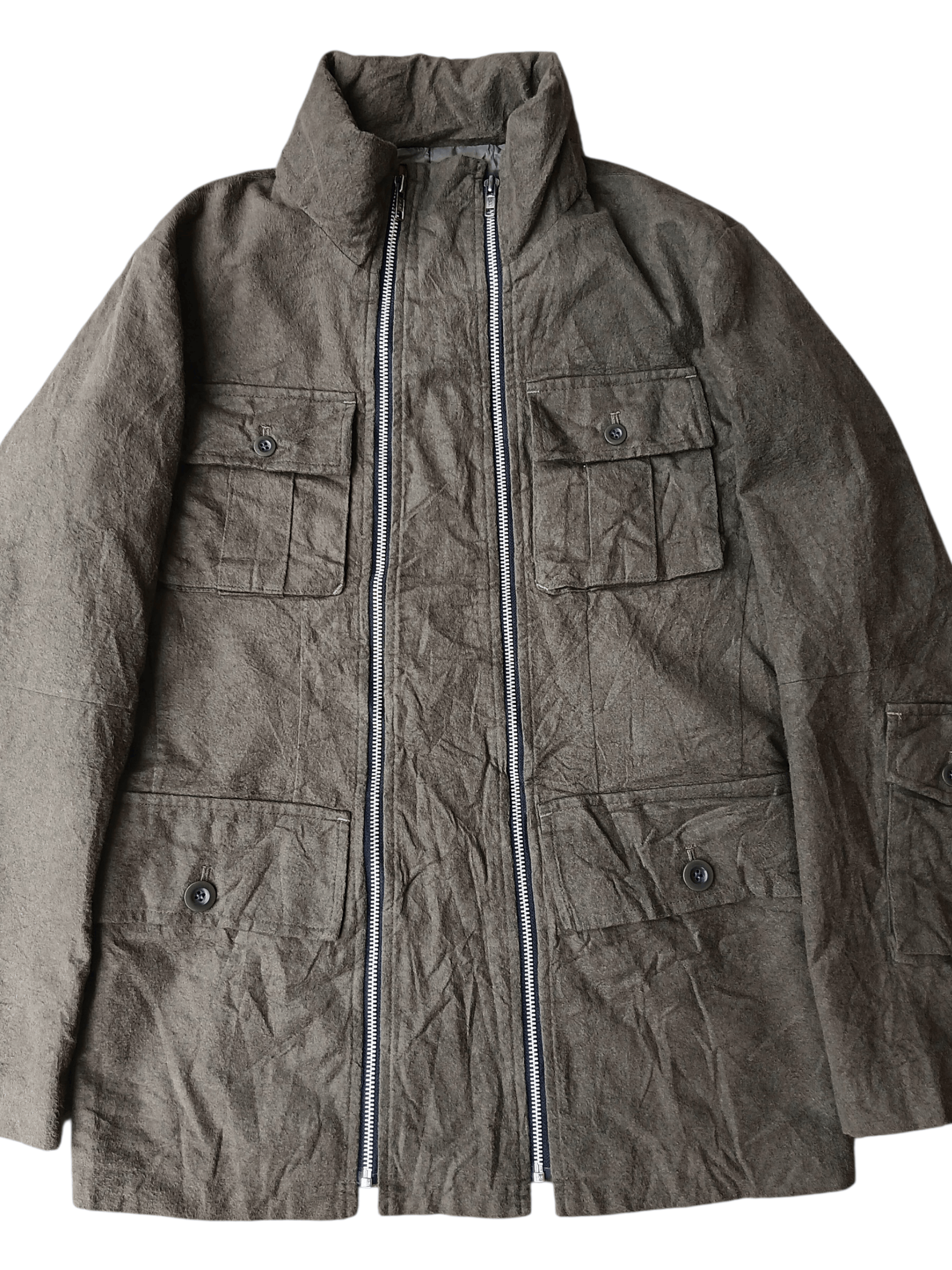 Japanese Brand BATSU BOYS wool zipper multi pocket jacket Size US M / EU 48-50 / 2 - 2 Thumbnail