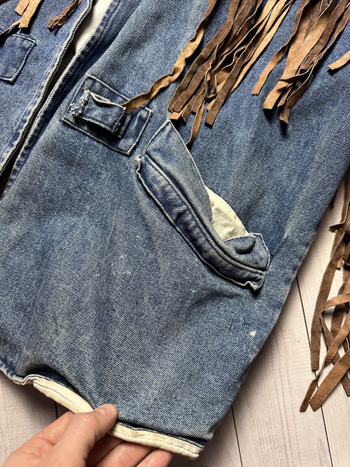 Other Vintage Denim Cowboy jacket size M distressed jeans rare Size US M / EU 48-50 / 2 - 4 Thumbnail