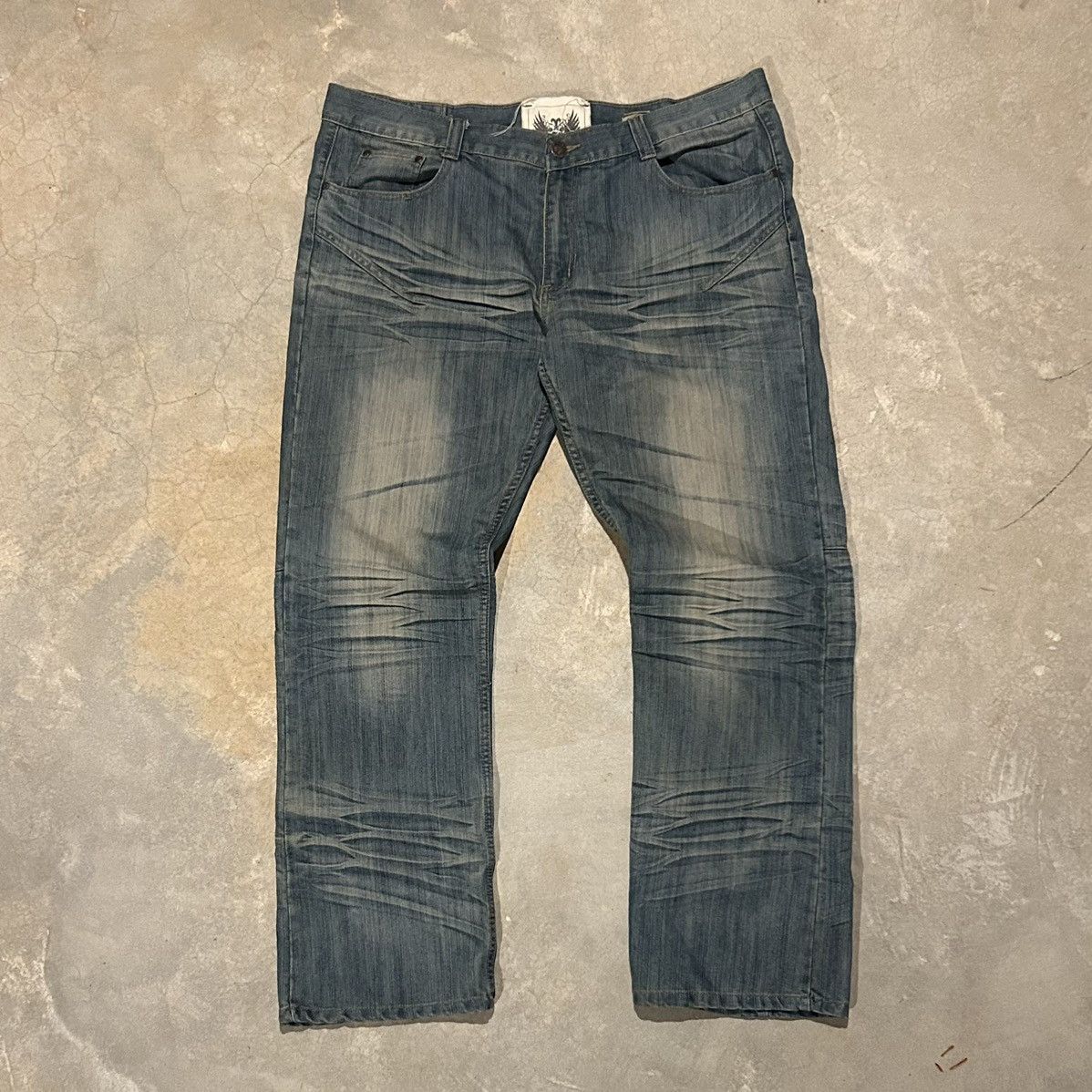 Japanese Brand × Southpole × Vintage Crazy Vintage Y2K Flap Pocket Baggy Faded Jeans Cyber Skater Size US 40 / EU 56 - 6 Thumbnail