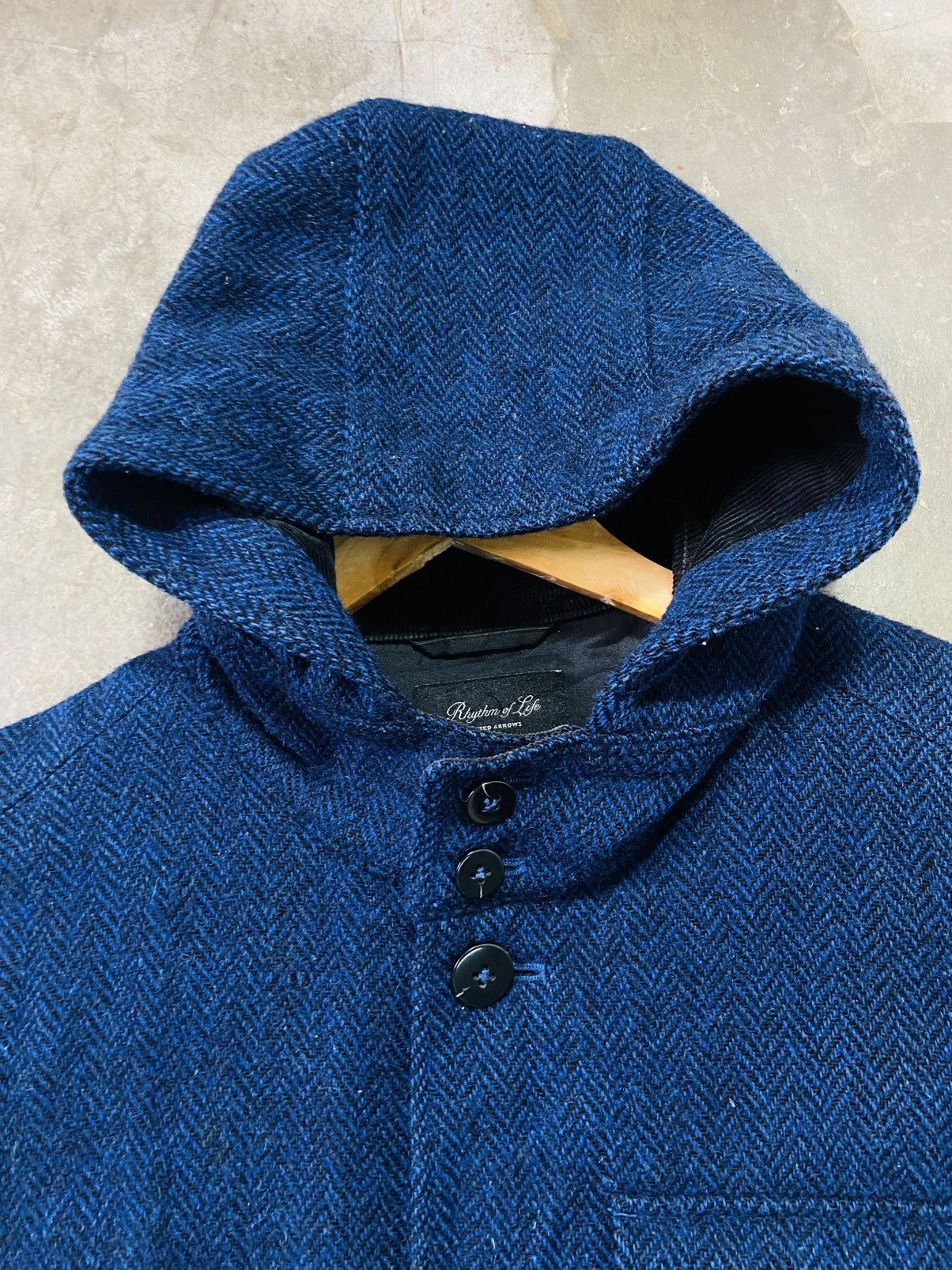 Harris Tweed Harris Tweed X United Arrow Hoodie Wool Jacket Size US L / EU 52-54 / 3 - 10 Thumbnail