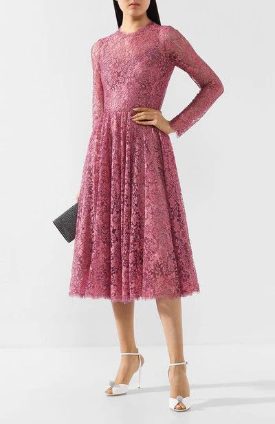 Dolce & Gabbana o1y0825 Midi Dress in Antique Rose Size XS / US 0-2 / IT 36-38 - 4 Thumbnail