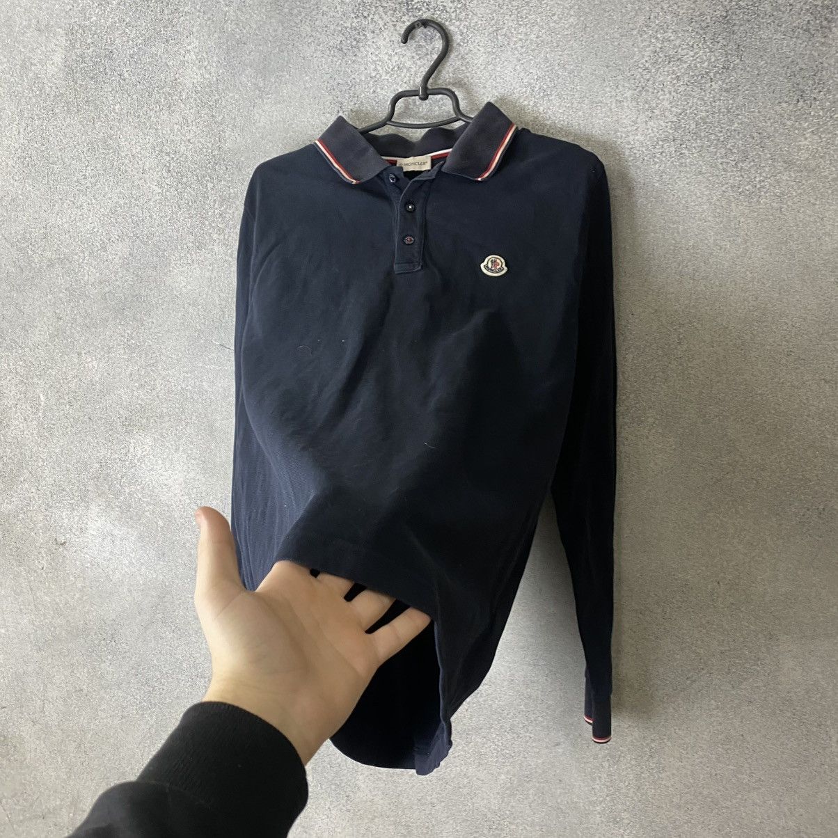 Moncler Moncler Polo Long Sleeve Luxury Size US XL / EU 56 / 4 - 7 Thumbnail