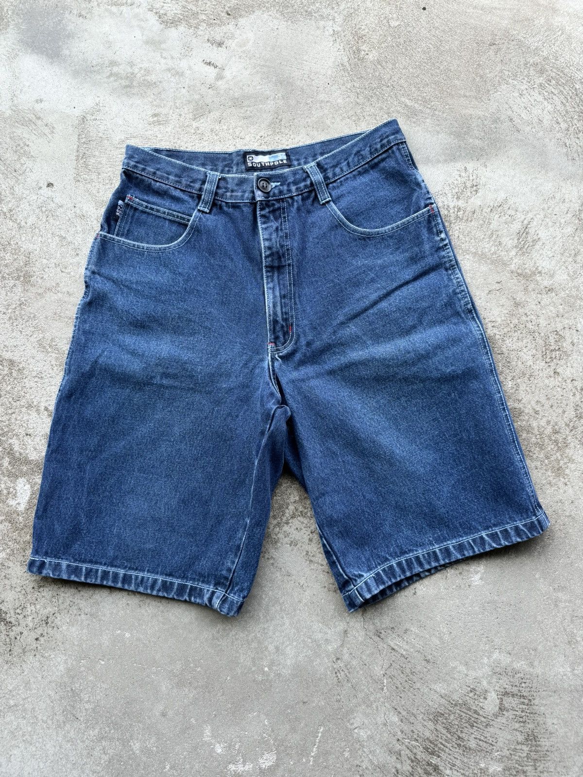 Image of Crazy Vintage Y2K Southpole Baggy Jorts Jnco Skater Shorts in Blue, Men's (Size 34)