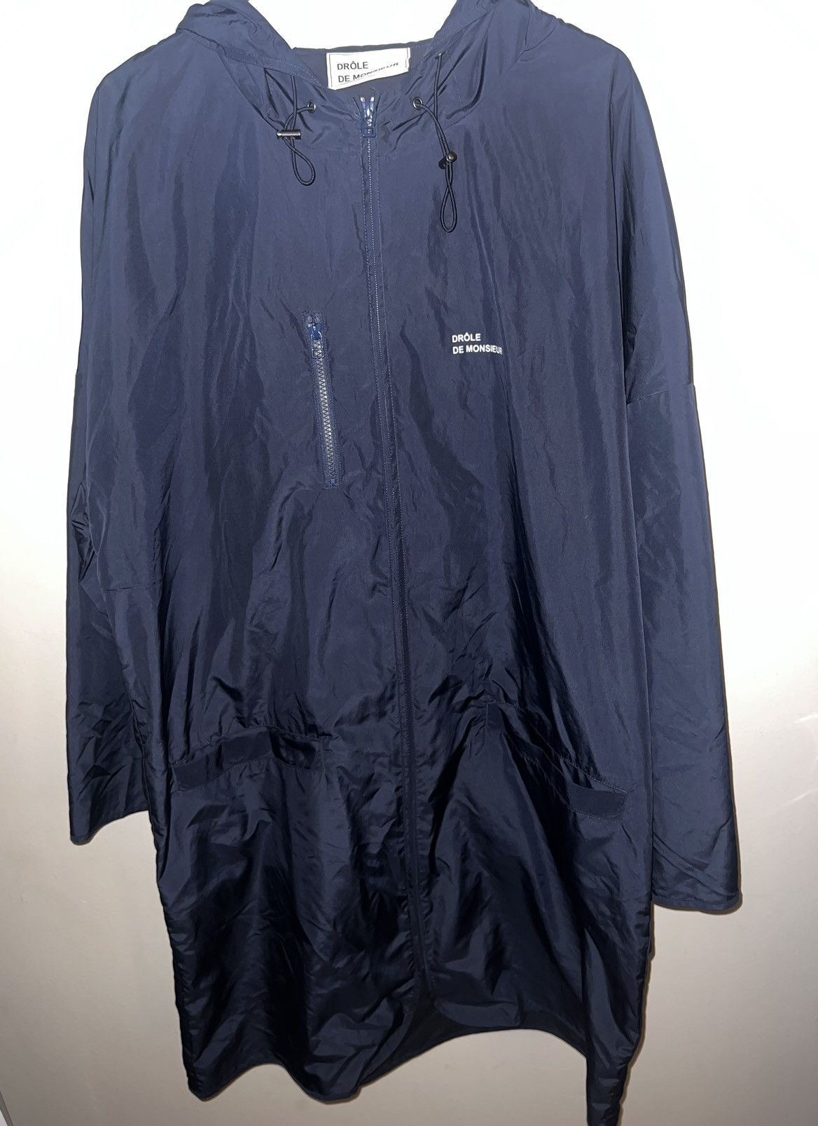 image of Drole De Monsieur Nfpm Rain Jacket in Navy, Men's (Size XL)