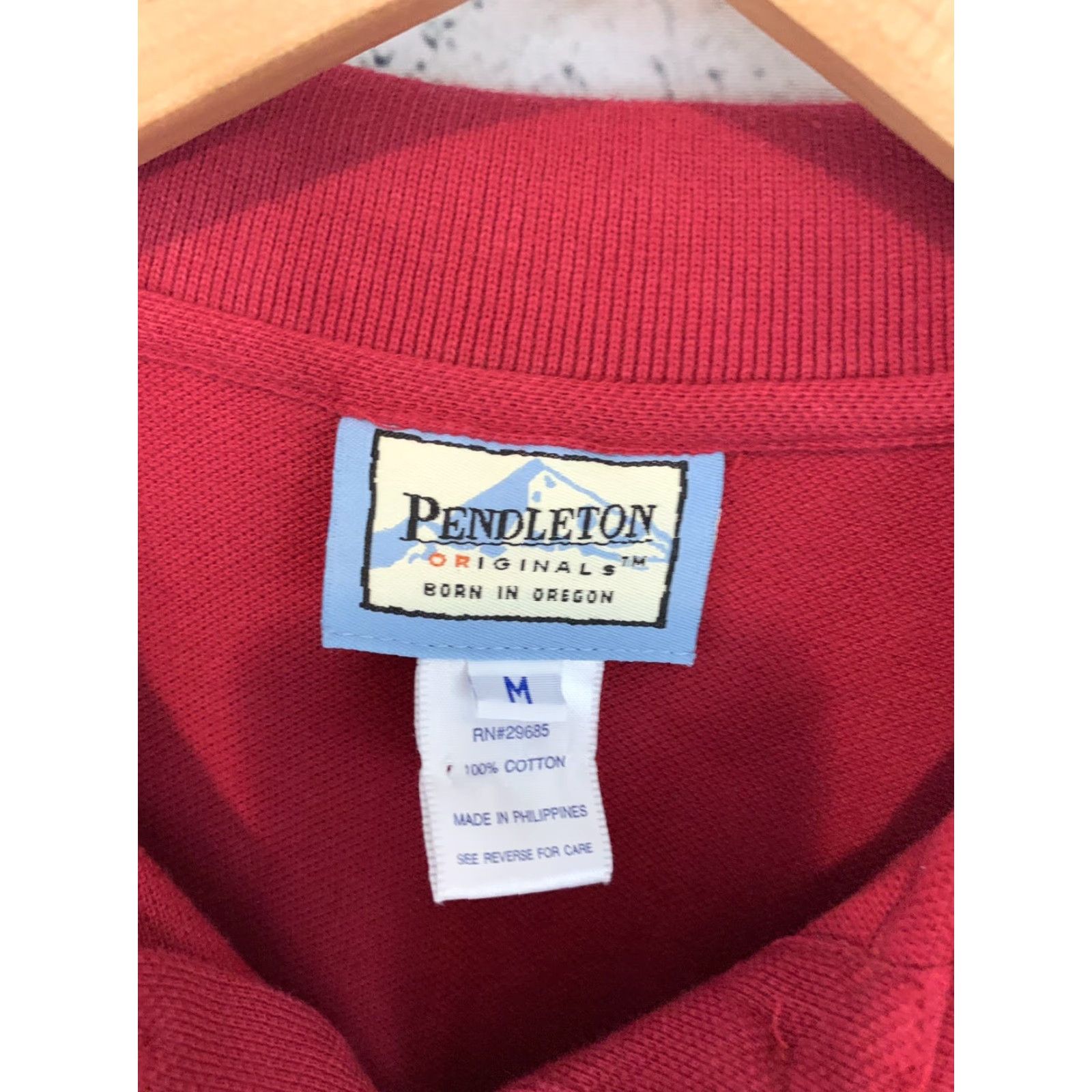 Pendleton Pendleton Short Sleeve Button-Front Polo Shirt Mens M Red Size US M / EU 48-50 / 2 - 2 Thumbnail