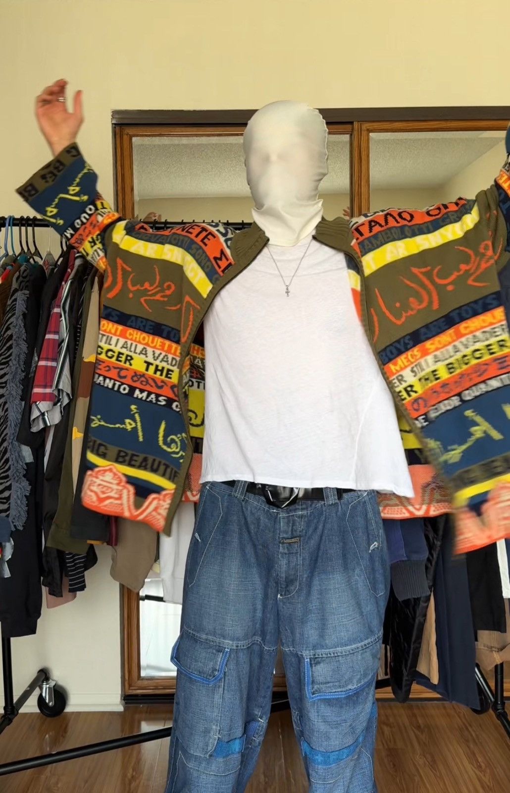 Walter Van Beirendonck 1986~ Horny Languages Oversized Knit Size US L / EU 52-54 / 3 - 14 Thumbnail