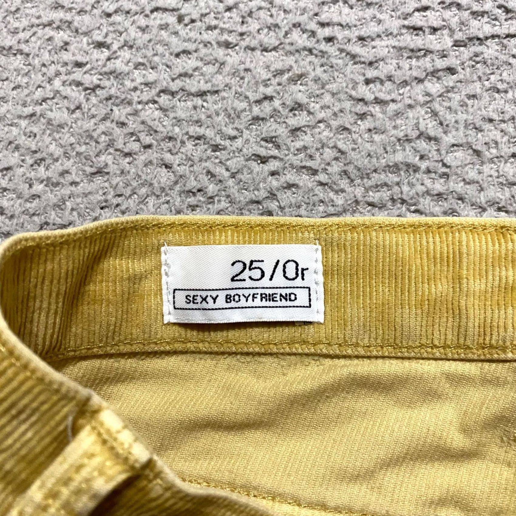 Gap GAP Jeans Womens 0 Regular Slim Straight Medium Wash Corduroy Yellow 5-Pocket Inseam 27 in Button Closure Mid Rise Size 28 Size 25" / US 0 / IT 36 - 4 Thumbnail