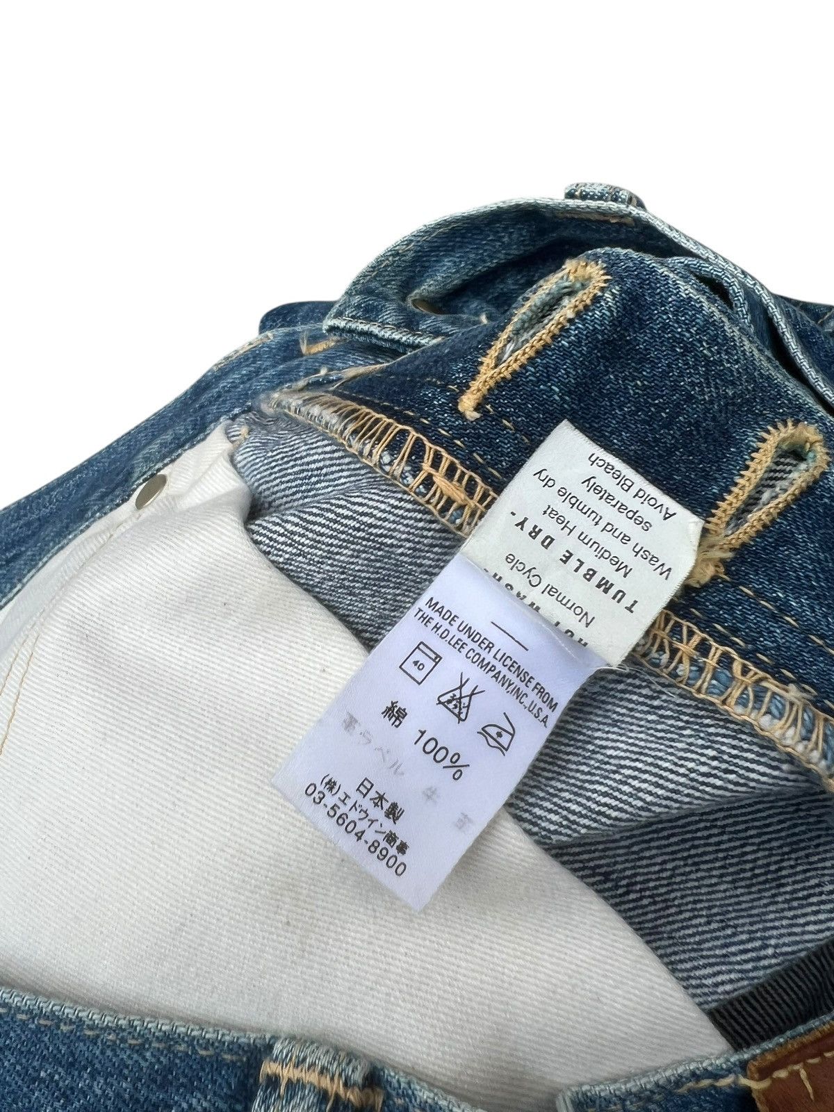 Lee Vintage Lee Lot 02101 Sanforized Faded Denim Selvedge Jeans Size US 31 - 22 Thumbnail