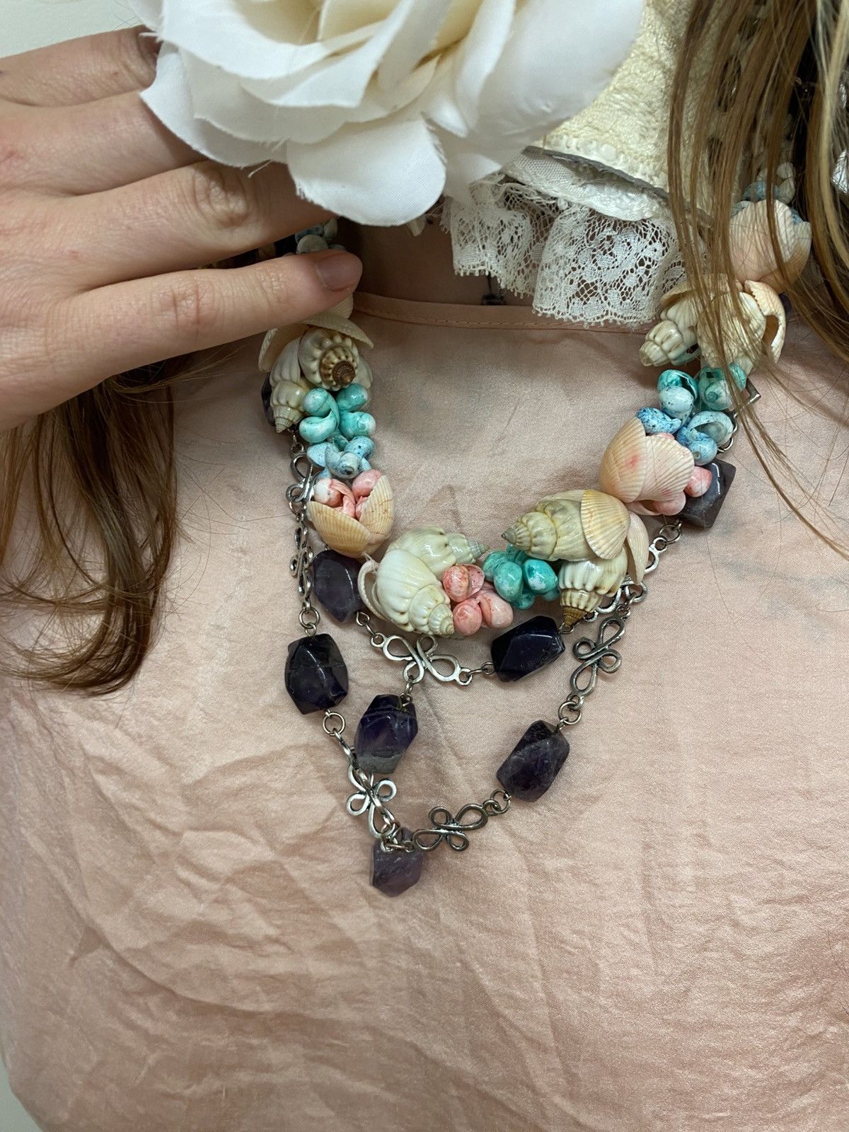 Vintage Cute seashell necklace Size ONE SIZE - 2 Thumbnail