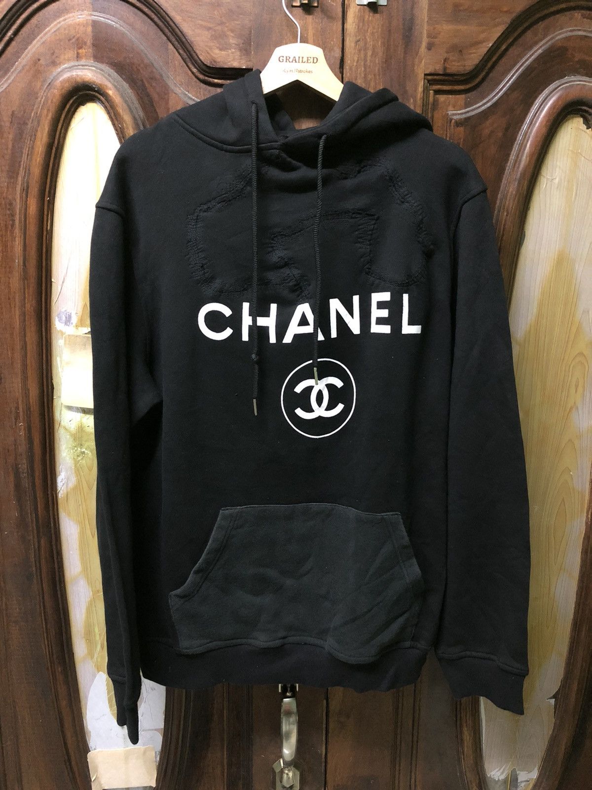 Chanel Nike Nike x Chanel 5 COCO Hoodie Repair Sweatshirt Grailed