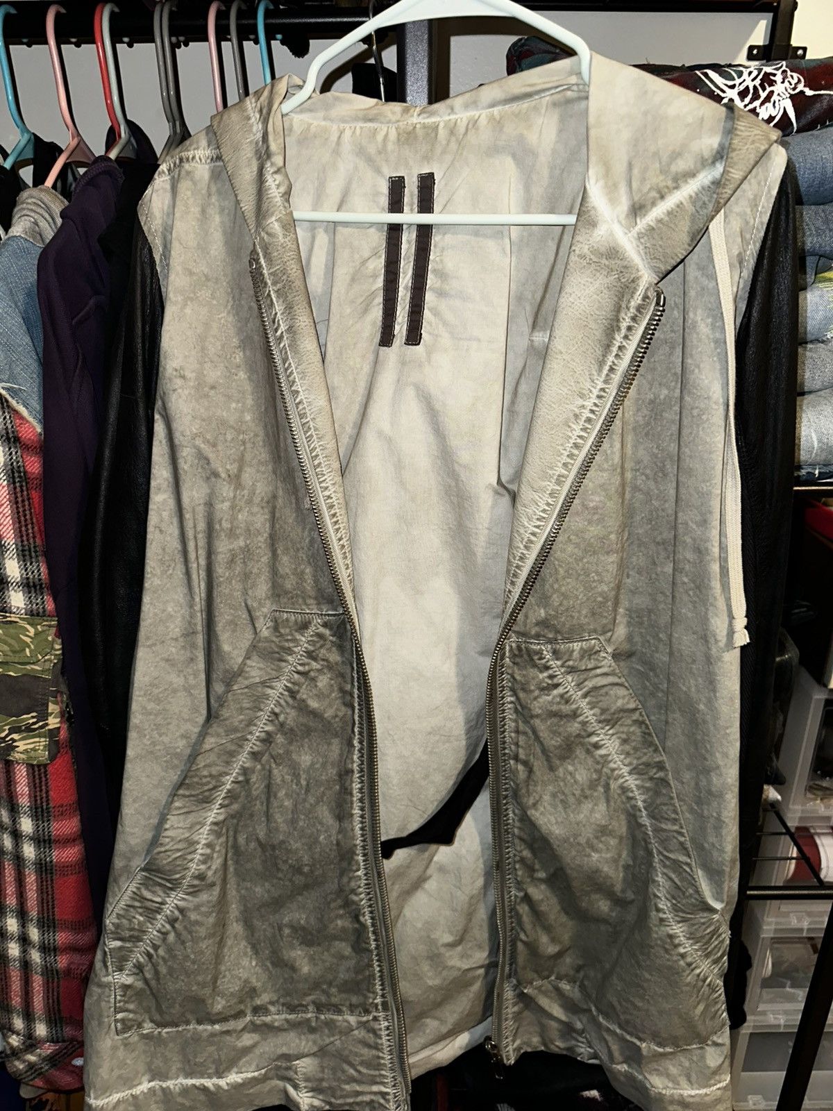 Rick Owen Drkshdw Nylon Hybrid Jacket