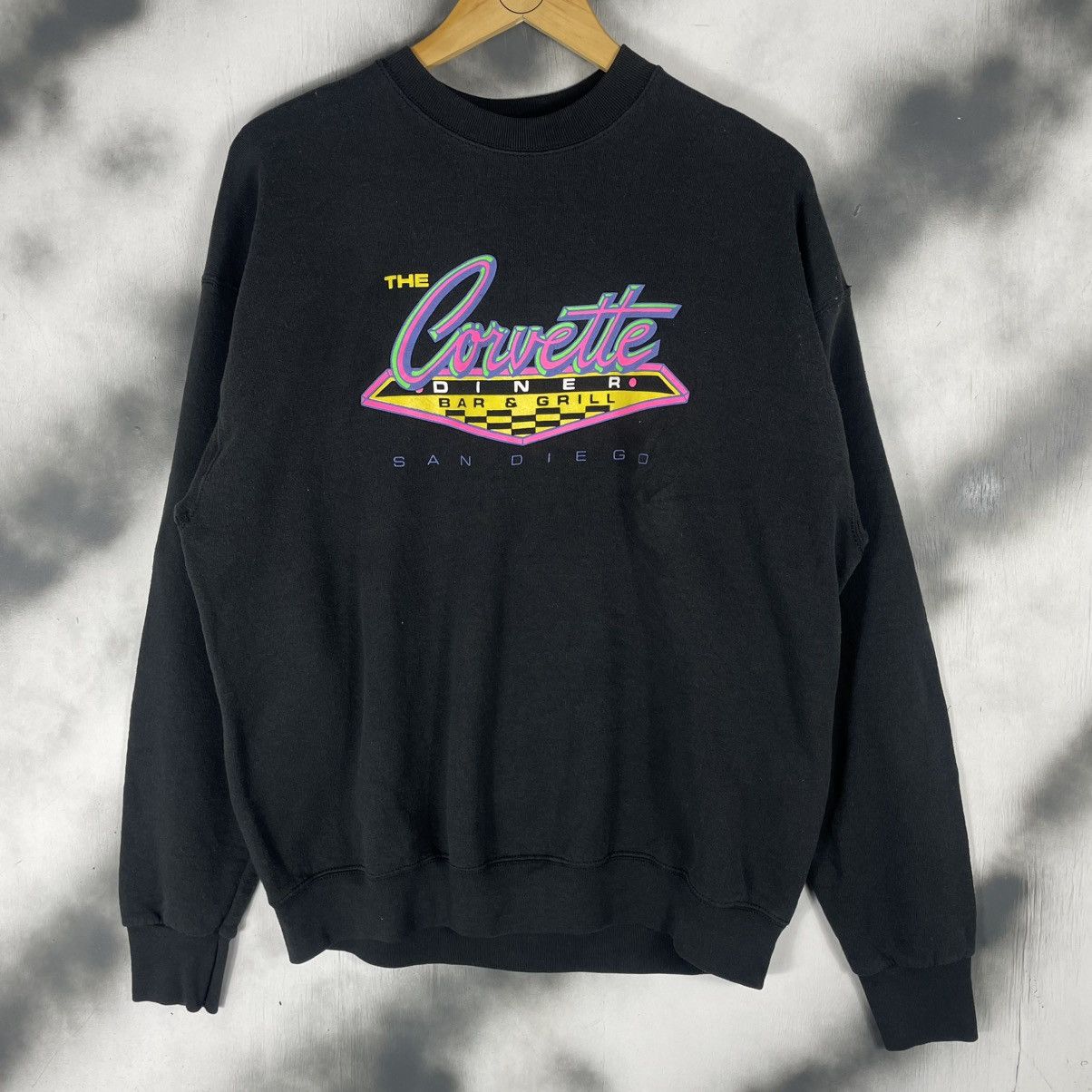 Fruit Of The Loom The Corvette Diner Bar & Grill Vintage Sweatshirt Size US XL / EU 56 / 4 - 1 Thumbnail