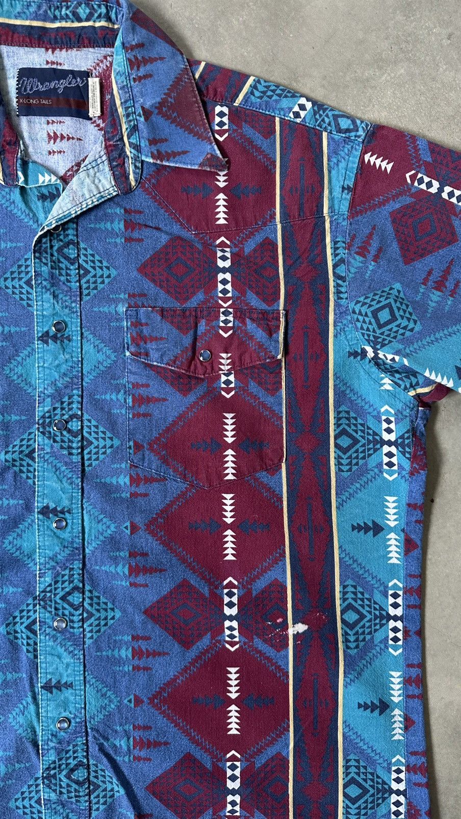 Wrangler VINTAGS WRANGLER X LONG TAILS NAVAJO WESTERN SHIRT Size US L / EU 52-54 / 3 - 3 Thumbnail