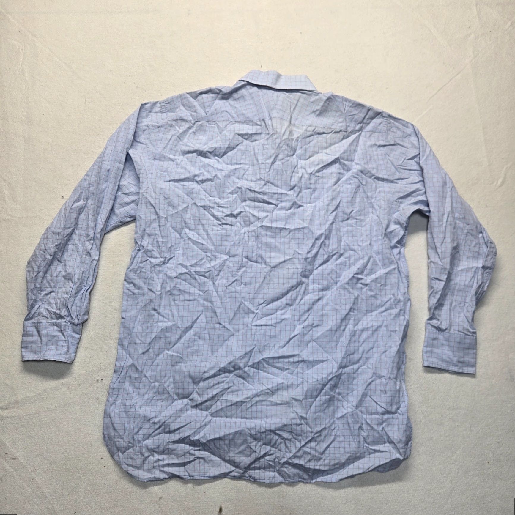 Vintage VINTAGE? No. Thomas Pink Shirt Blue Checkered Button Up Long Sleeve Adult Men 17 35 Blue Check Dress Shirt 100% Cotton 17 in Mens Size US XL / EU 56 / 4 - 7 Thumbnail