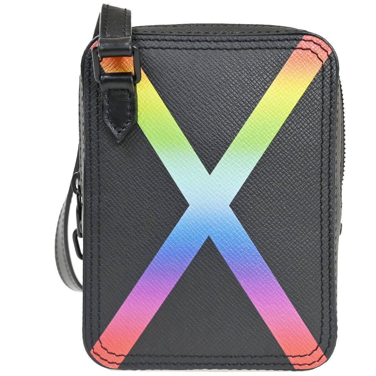 image of Louis Vuitton Taiga Shoulder Bag in Black, Men's