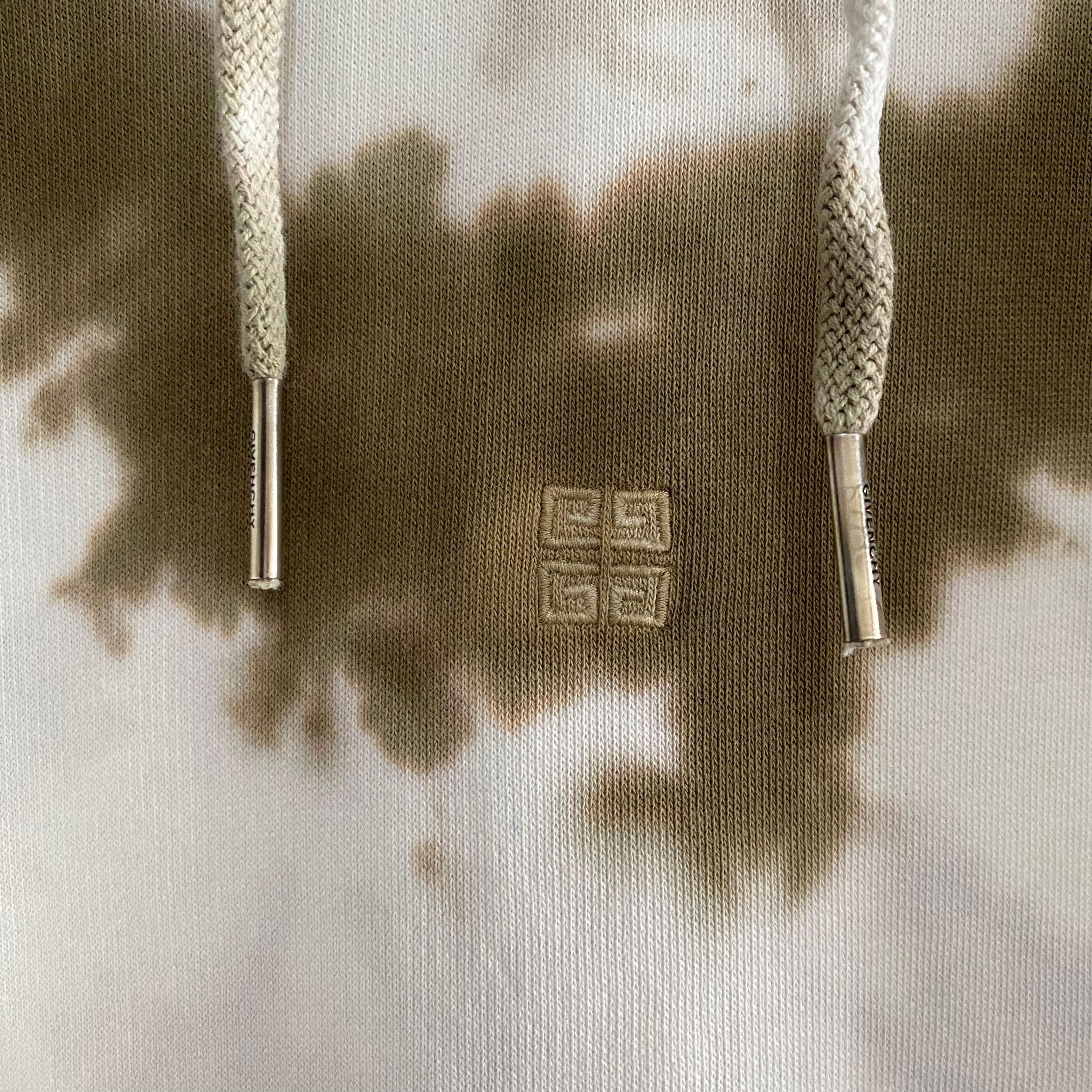 Givenchy Green And White Tie Dye Heart Logo Oversized Hoodie Size M / US 6-8 / IT 42-44 - 4 Thumbnail