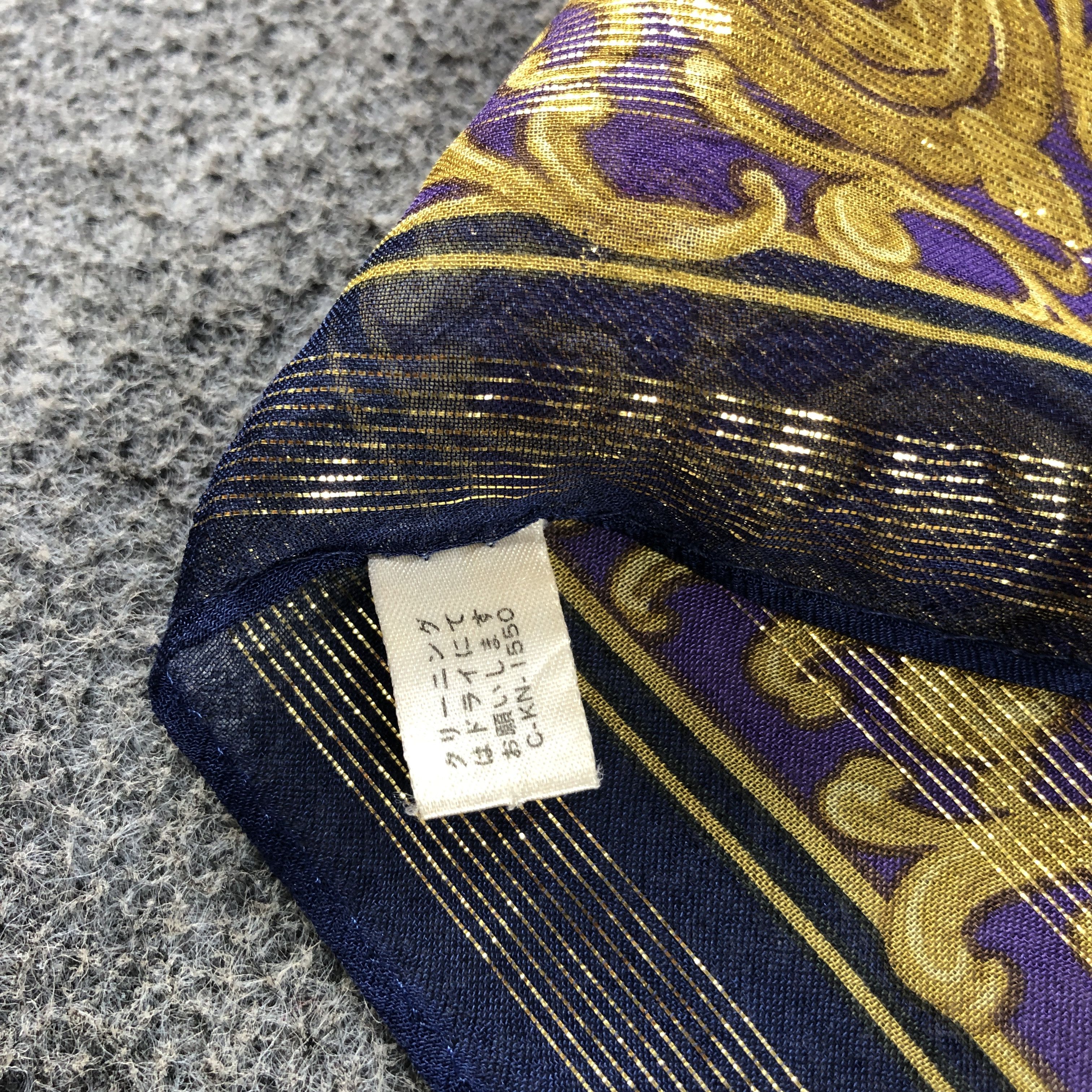 Vintage Vintage Luxury Paisley Hand Rolled Silk Scarf M1297 Size ONE SIZE - 5 Thumbnail