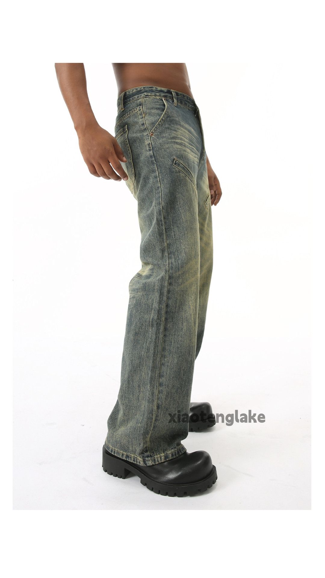 Jean × Vintage washed faded cleanfit yuppie bootcut grunge jeans Size US 28 / EU 44 - 1 Thumbnail