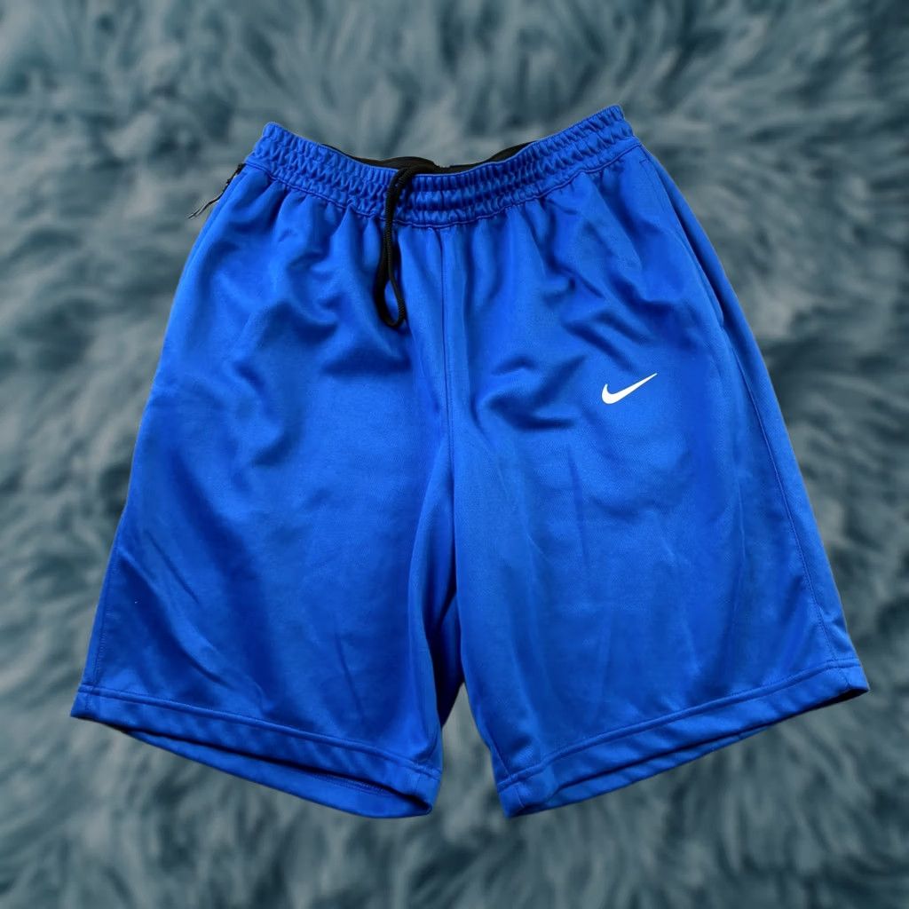 Nike Nike Dri Fit Basketball Gym Training Shorts Mens Large Blue Spotlight Warmup Size US 33 - 1 Thumbnail
