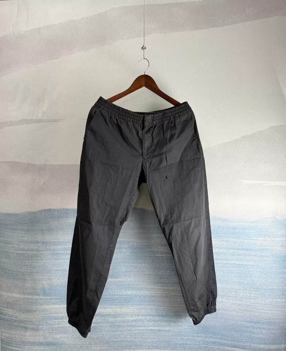 Prada Prada Black Back Triangle Logo Trousers L Size US 32 / EU 48 - 1 Thumbnail