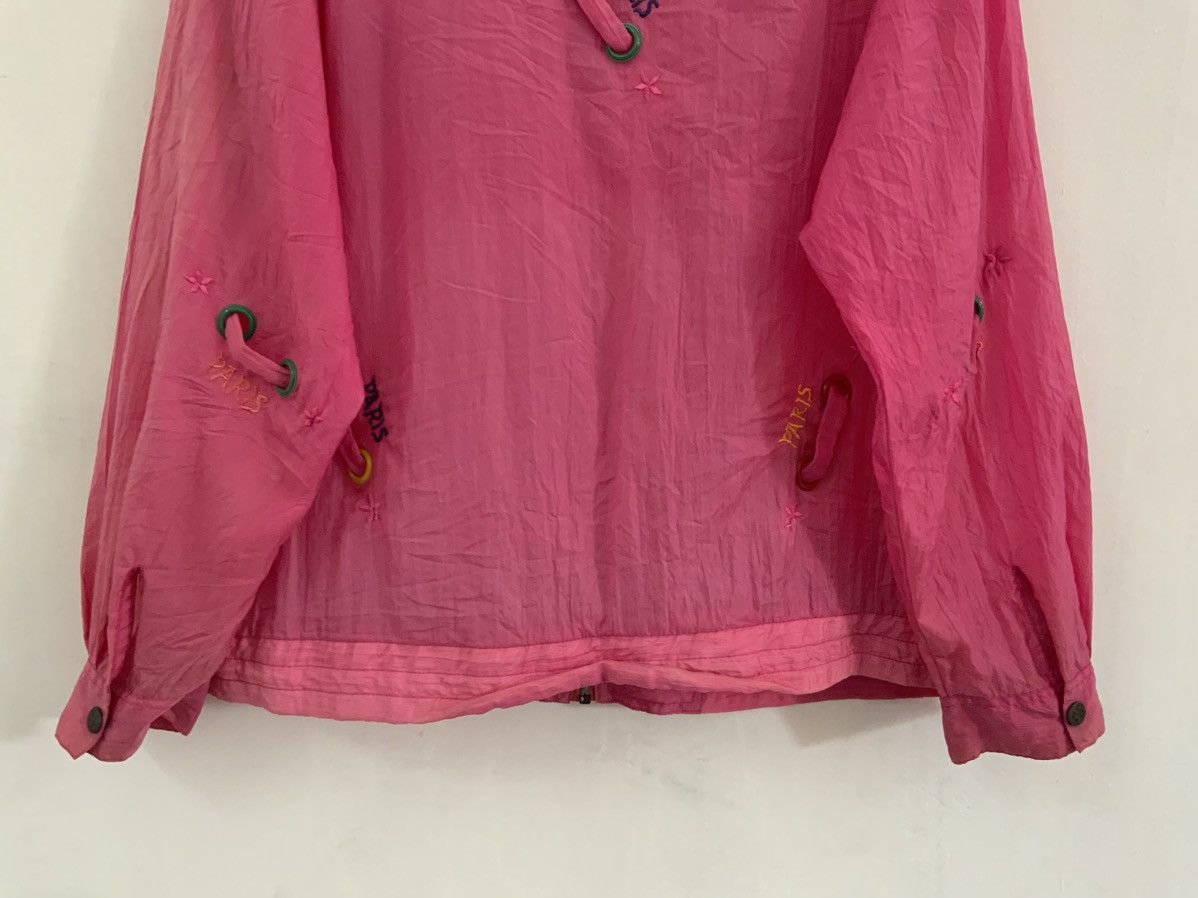 Japanese Brand Vintage Paris Pink Nylon Embroidery Jacket Size US L / EU 52-54 / 3 - 9 Thumbnail
