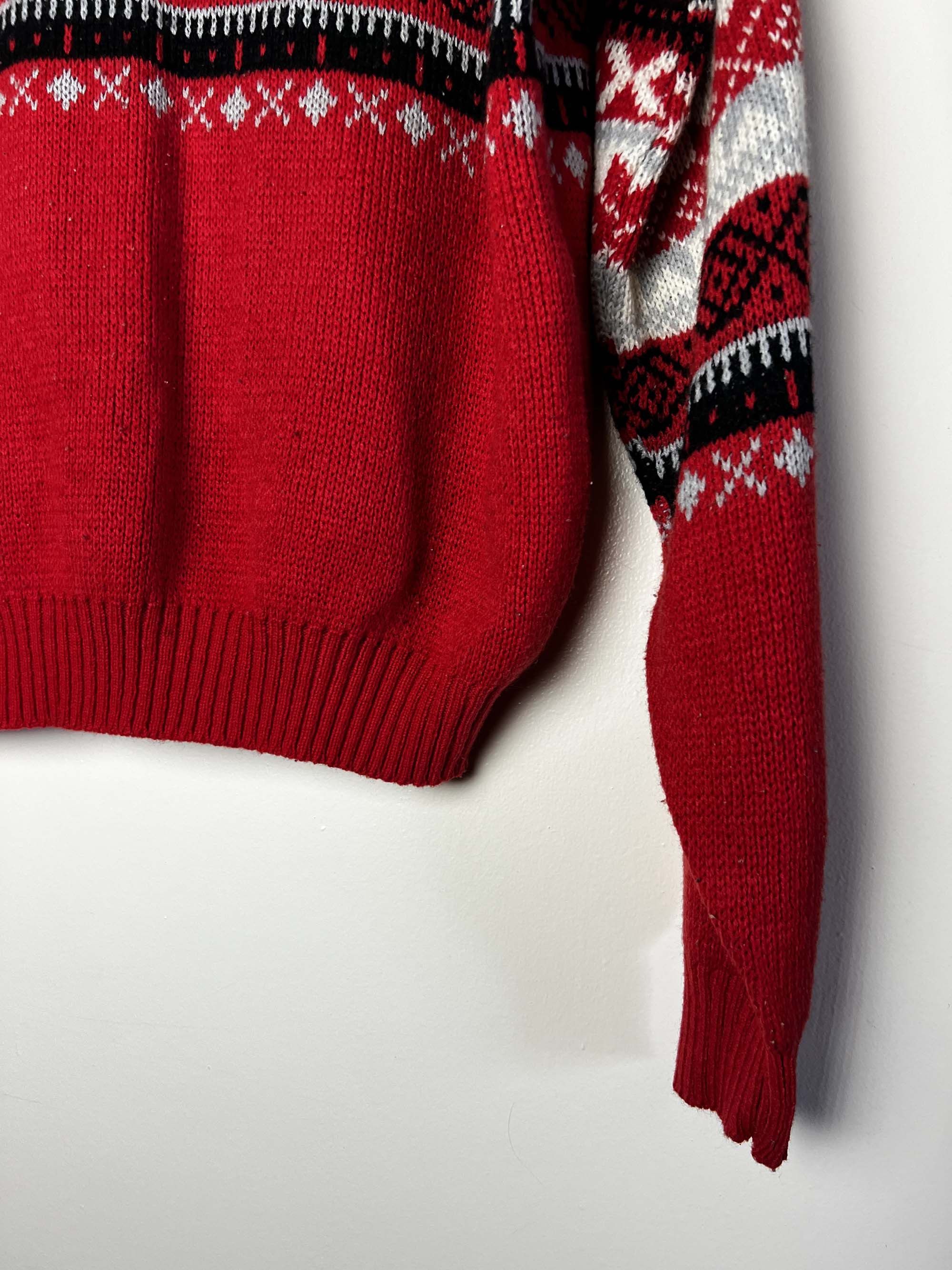 Puritan Vintage 1980's-1990's Puritan Red Knit Pullover Sweater Size US M / EU 48-50 / 2 - 6 Thumbnail