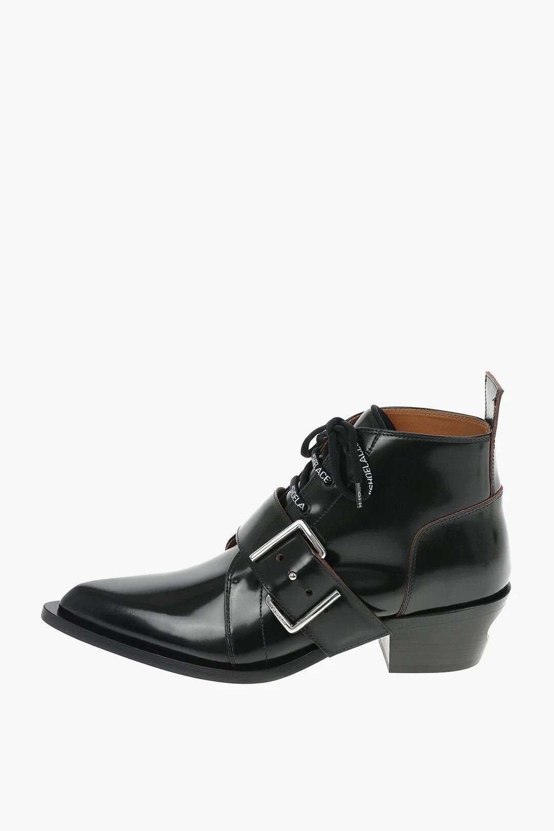 Off-White og1mm0426 Leather Western Ankle Boots in Black Size US 8 / EU 41 - 1 Thumbnail