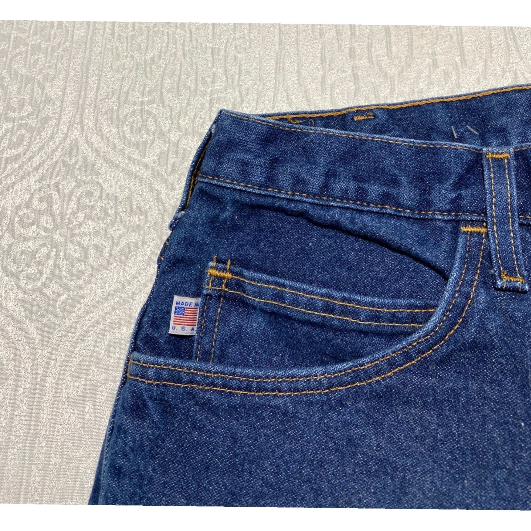 Vintage VINTAGE All American Clothing Co Jeans Bootcut 34x30 Men Dark Denim 5-Pocket Design, Button, Logo Mens Size US 34 / EU 50 - 2 Thumbnail