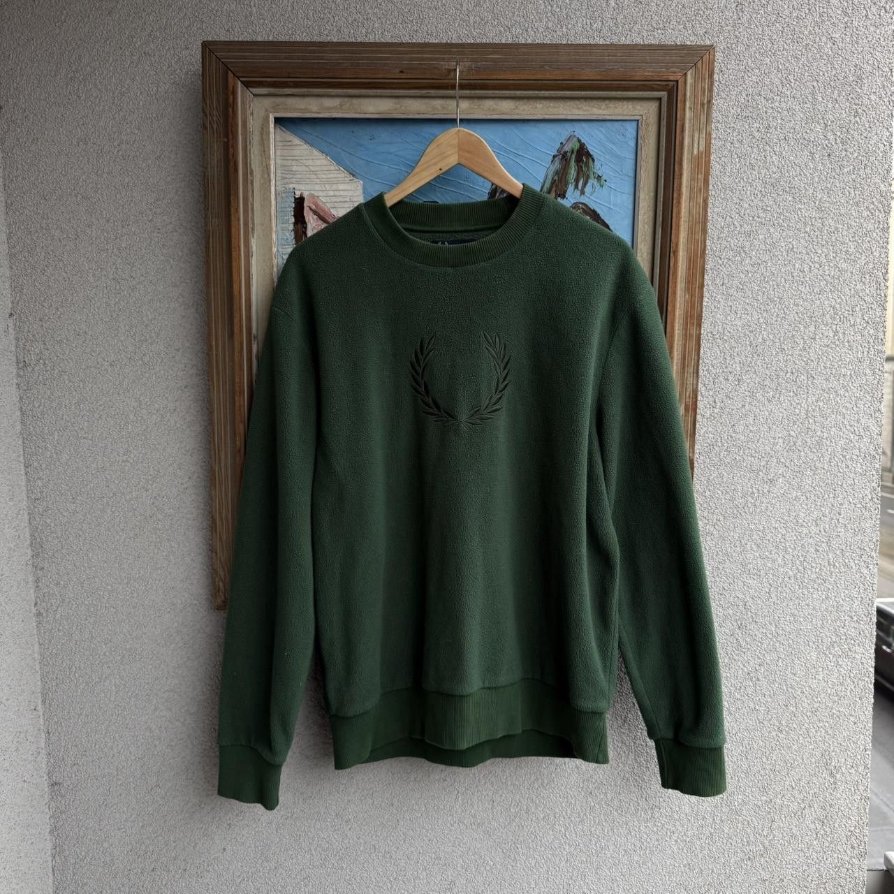 Fred Perry Fred Perry Fleece Sweatshirt Green Vintage Size US L / EU 52-54 / 3 - 1 Thumbnail