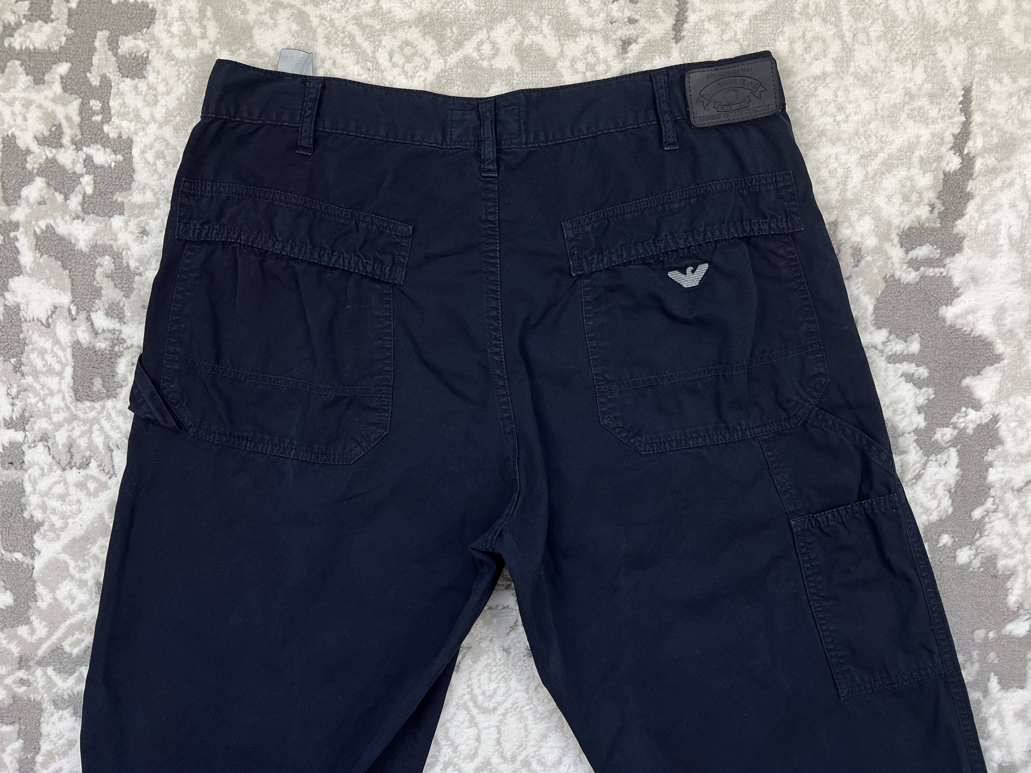 Armani × Giorgio Armani × Vintage Vintage Armani Dark Blue Trousers Italy Size US 38 / EU 54 - 5 Thumbnail