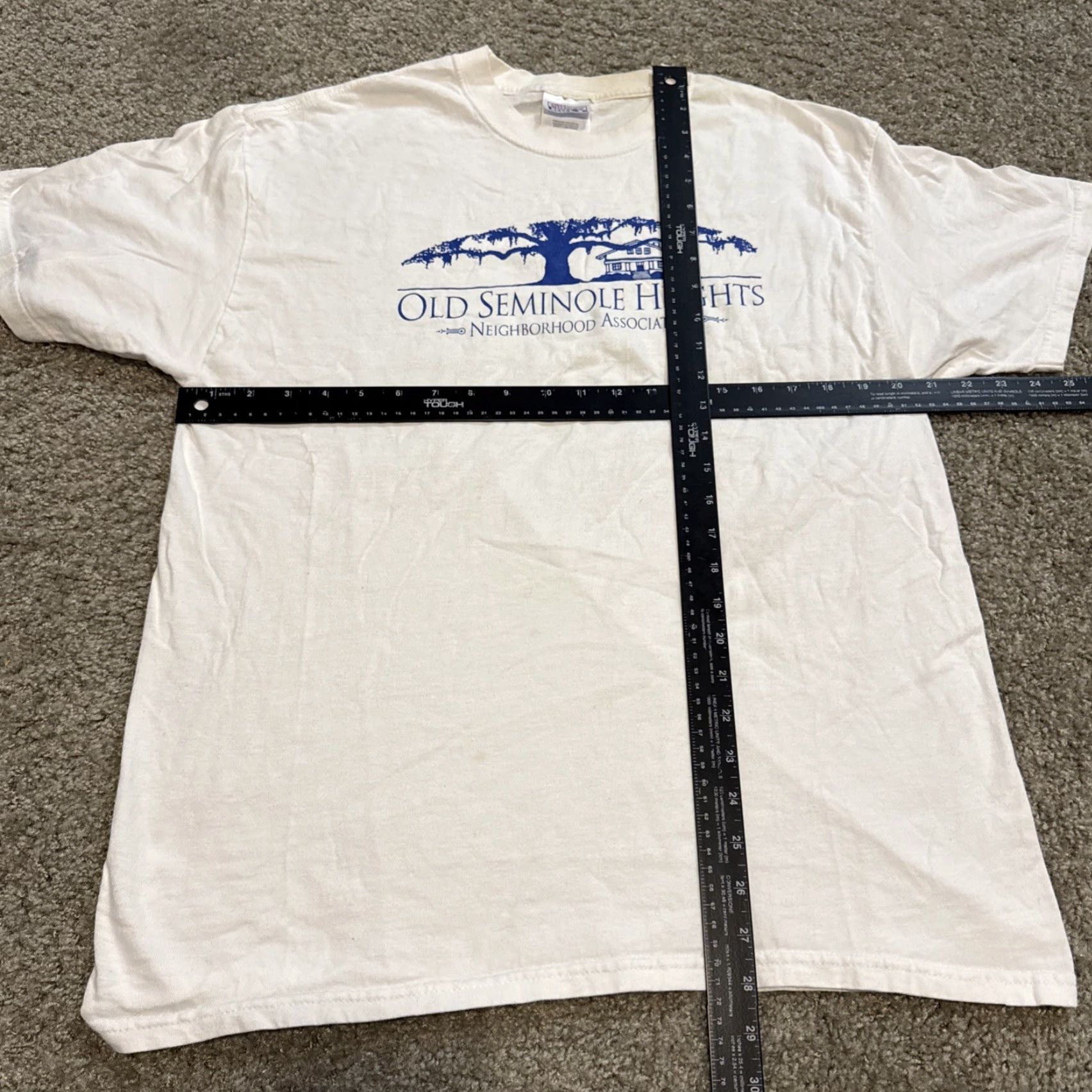Hanes VINTAGE Old Seminole Heights Neighborhood Assoc. St Pete Florida White T-Shirt Large Size US L / EU 52-54 / 3 - 5 Thumbnail