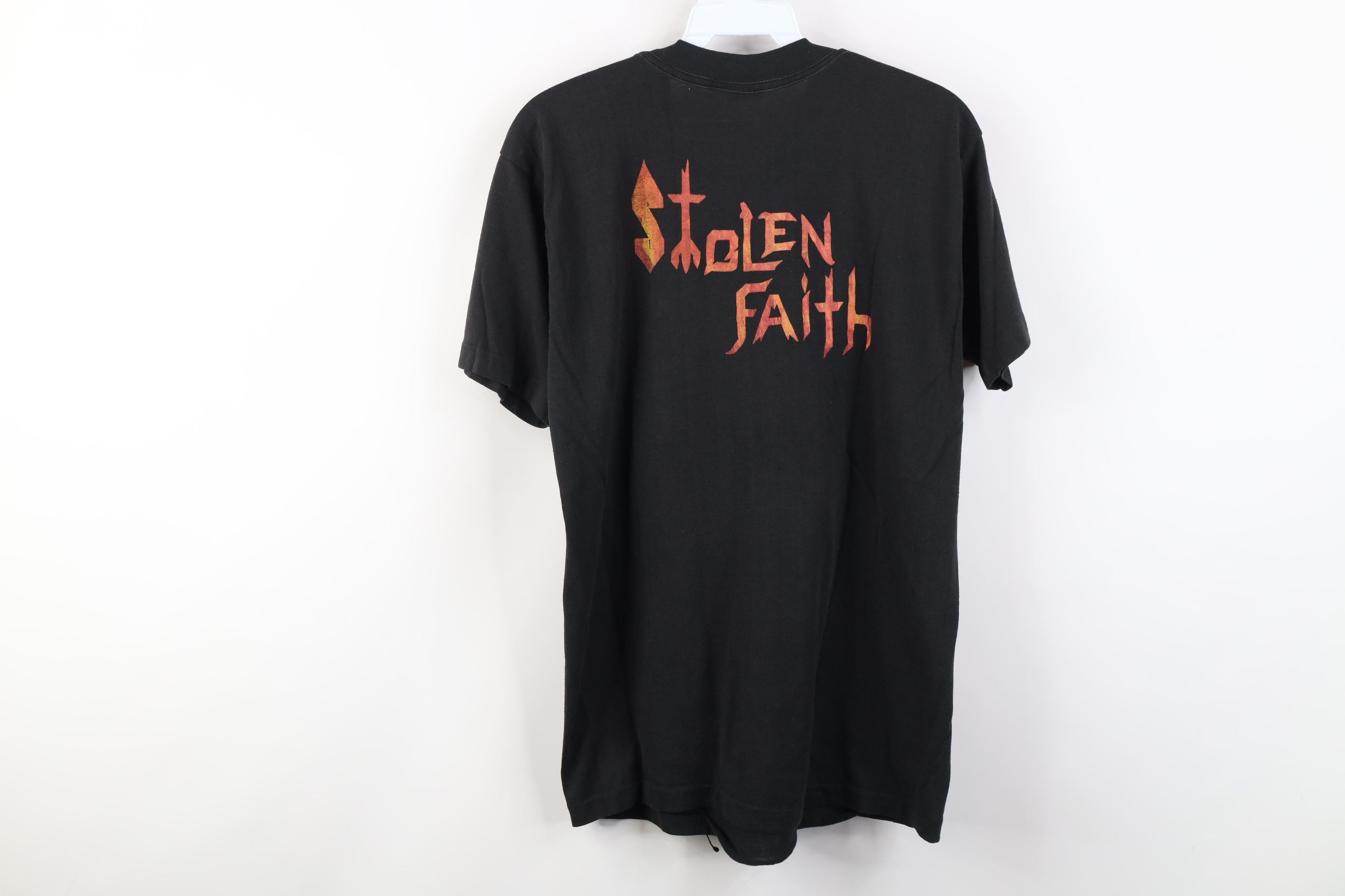 Vintage Vintage 80s Faith Band Rock Punk Rock T-Shirt Skull USA Size US L / EU 52-54 / 3 - 11 Thumbnail