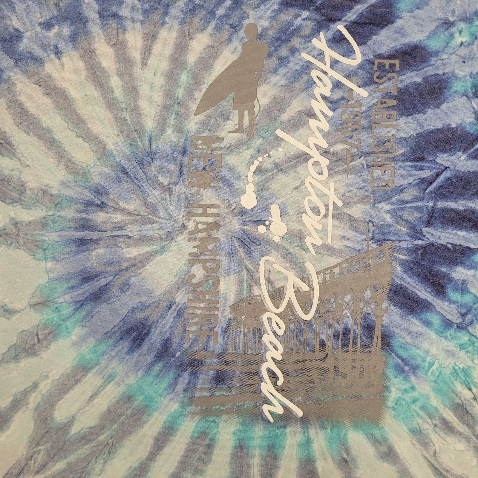 Other VTG Hampton-Beach Surfer Spiral Tie-Dye Shirt M 21x27 90s Size US M / EU 48-50 / 2 - 3 Thumbnail