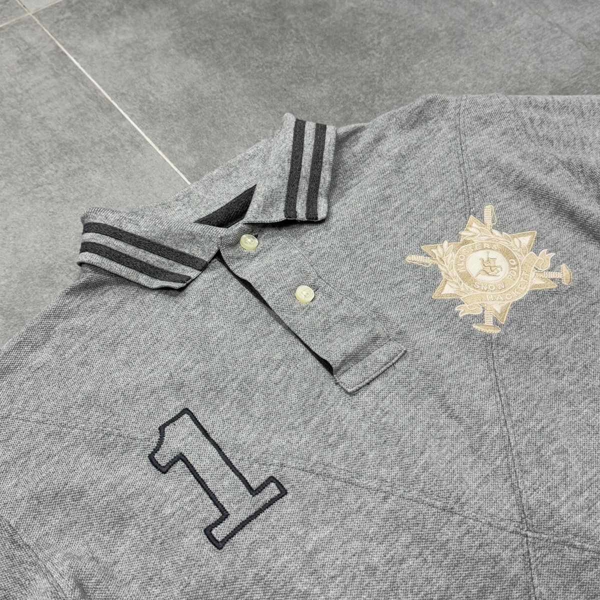 Hackett Hackett London Tailored Fit Embroidered Logo Snow Polo Shirt Size US M / EU 48-50 / 2 - 9 Thumbnail
